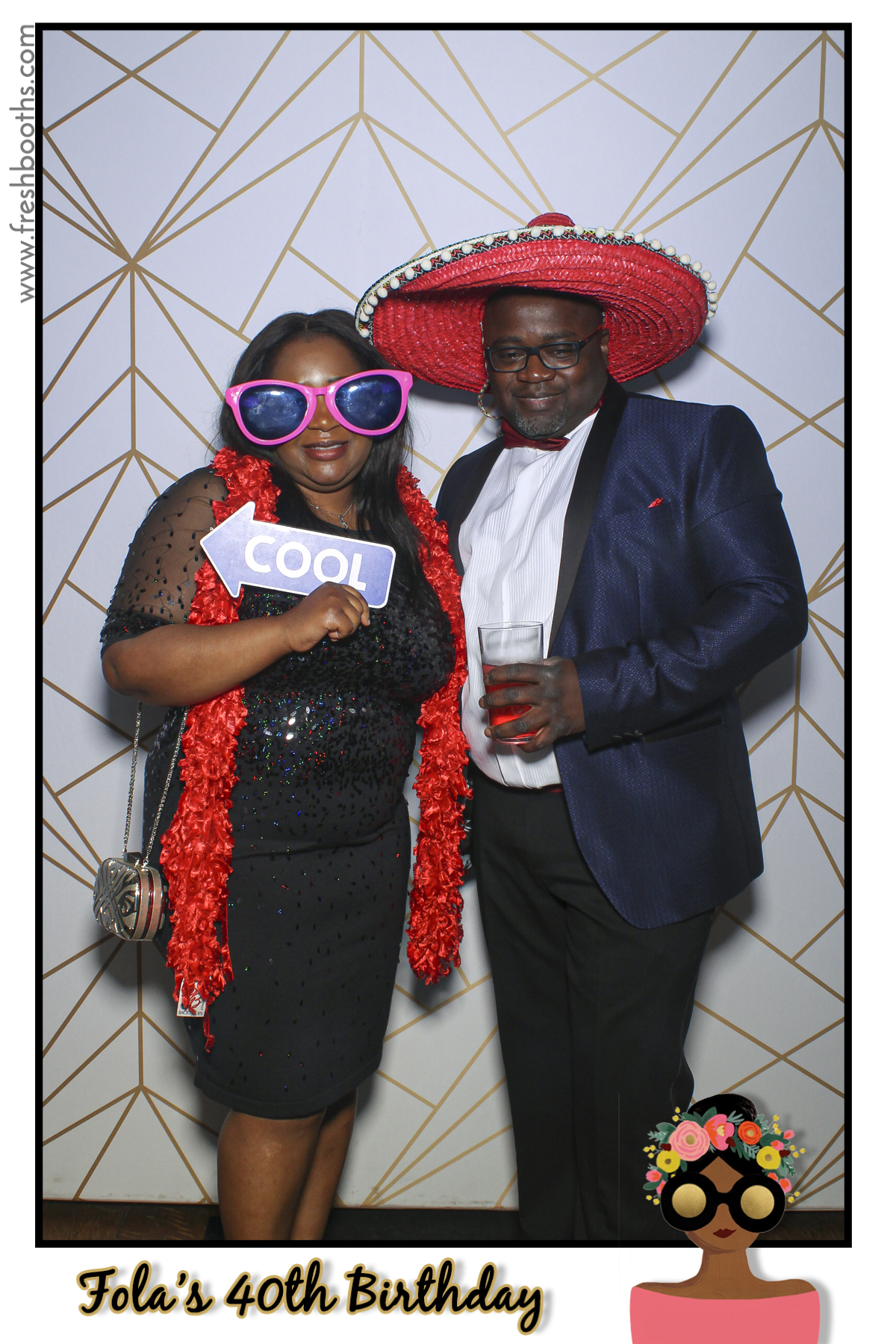 Fola's 40th Birthday Party - Selfie Mirror | View more photos from the event at gallery.freshbooths.com/u/FreshBooths/Folas-40th-Birthday-Party-Selfie-Mirror