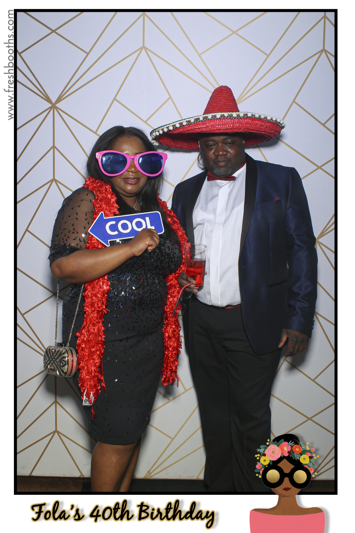 Fola's 40th Birthday Party - Selfie Mirror | View more photos from the event at gallery.freshbooths.com/u/FreshBooths/Folas-40th-Birthday-Party-Selfie-Mirror