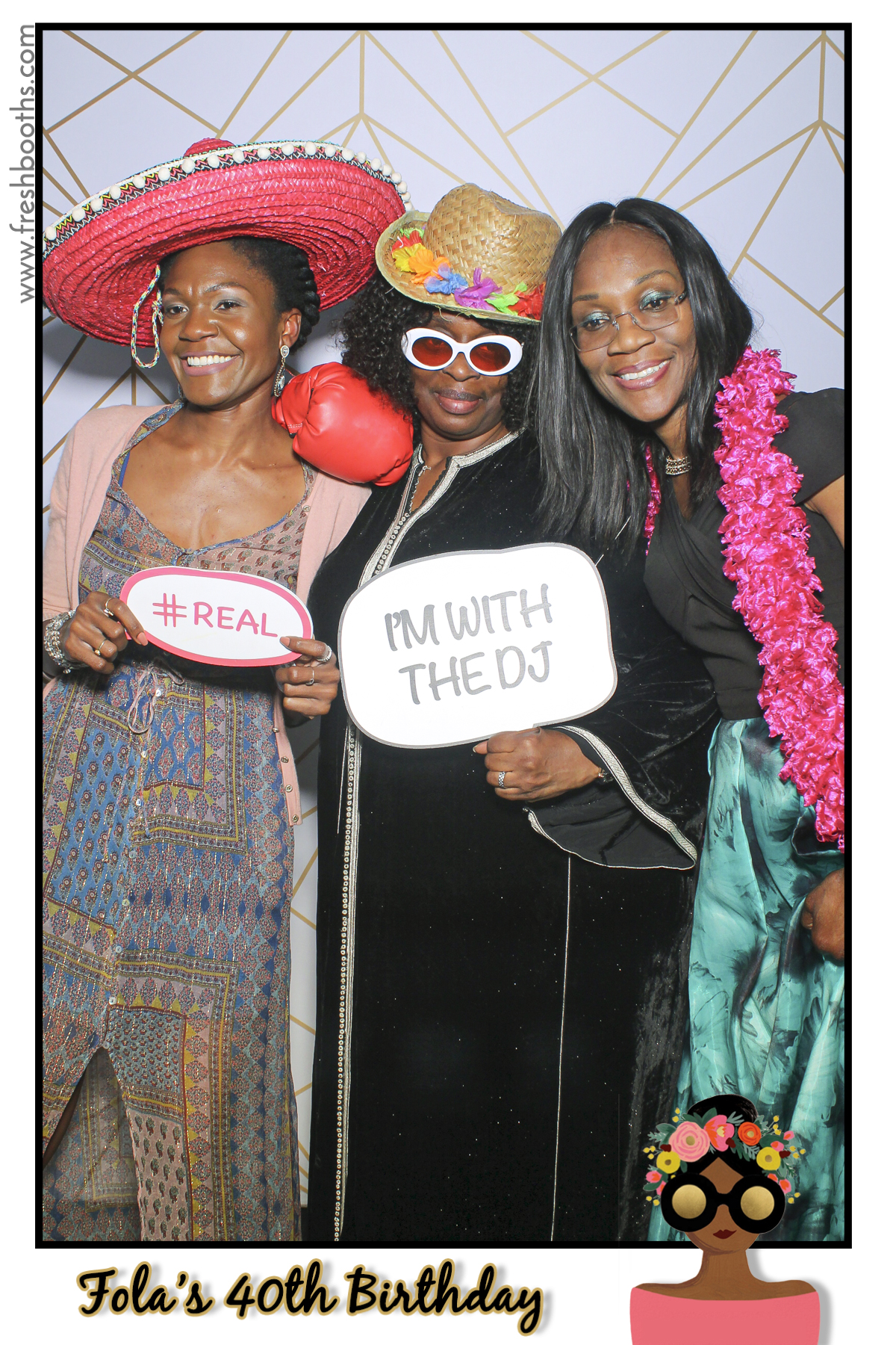Fola's 40th Birthday Party - Selfie Mirror | View more photos from the event at gallery.freshbooths.com/u/FreshBooths/Folas-40th-Birthday-Party-Selfie-Mirror