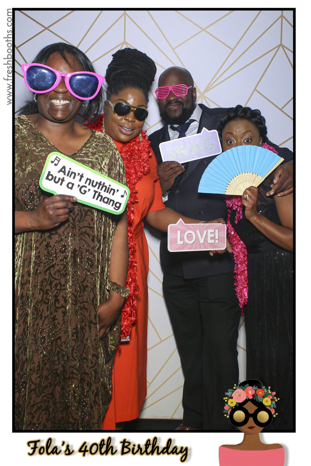 Fola's 40th Birthday Party - Selfie Mirror | View more photos from the event at gallery.freshbooths.com/u/FreshBooths/Folas-40th-Birthday-Party-Selfie-Mirror