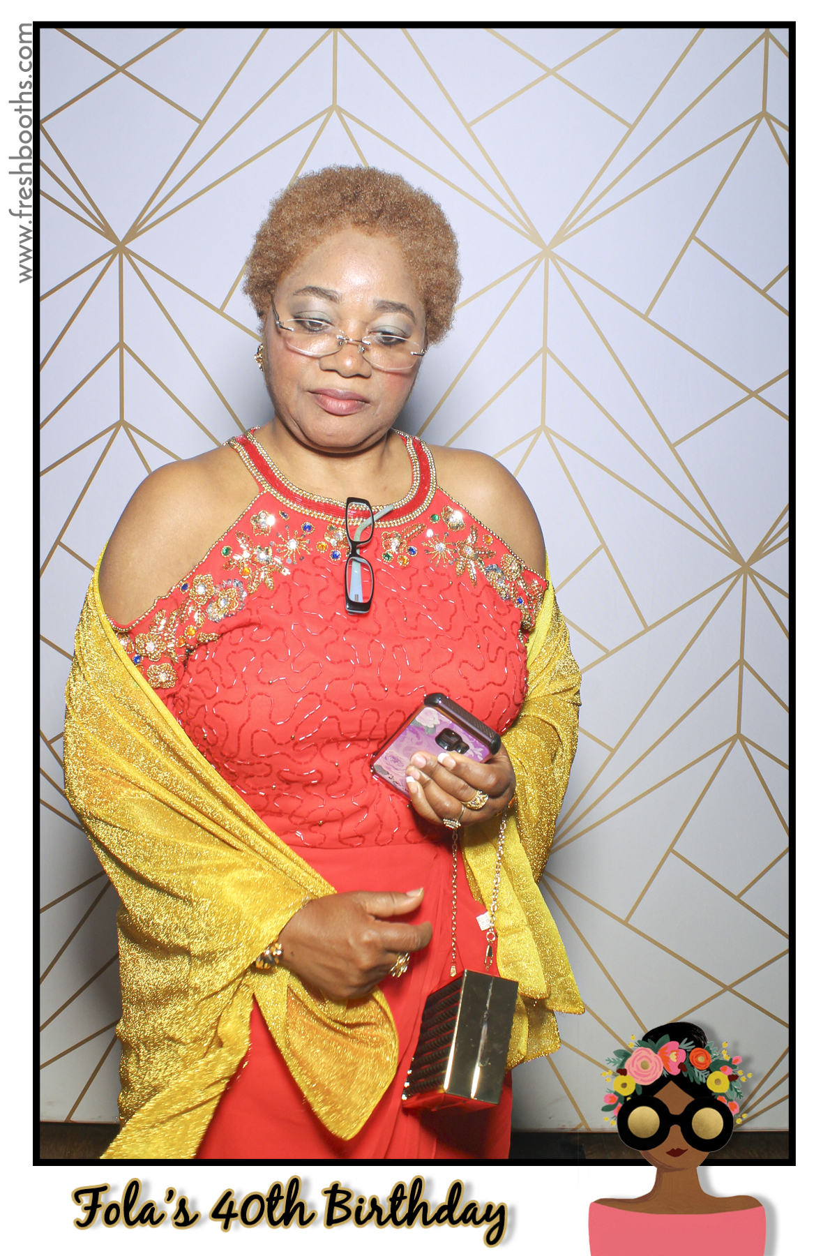 Fola's 40th Birthday Party - Selfie Mirror | View more photos from the event at gallery.freshbooths.com/u/FreshBooths/Folas-40th-Birthday-Party-Selfie-Mirror