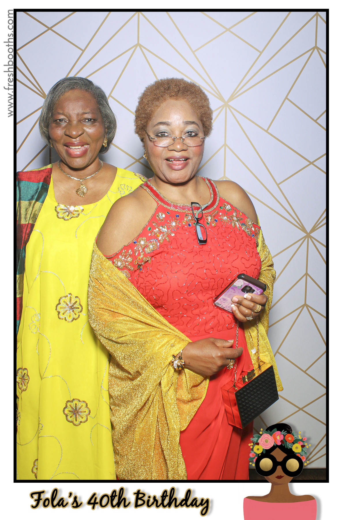Fola's 40th Birthday Party - Selfie Mirror | View more photos from the event at gallery.freshbooths.com/u/FreshBooths/Folas-40th-Birthday-Party-Selfie-Mirror