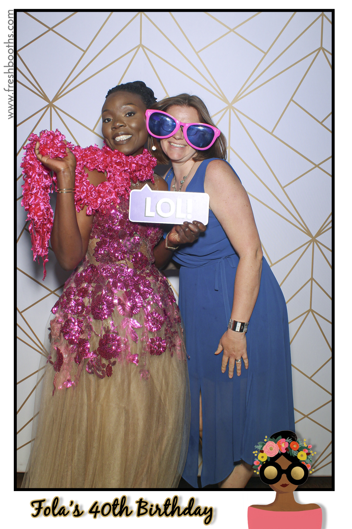 Fola's 40th Birthday Party - Selfie Mirror | View more photos from the event at gallery.freshbooths.com/u/FreshBooths/Folas-40th-Birthday-Party-Selfie-Mirror