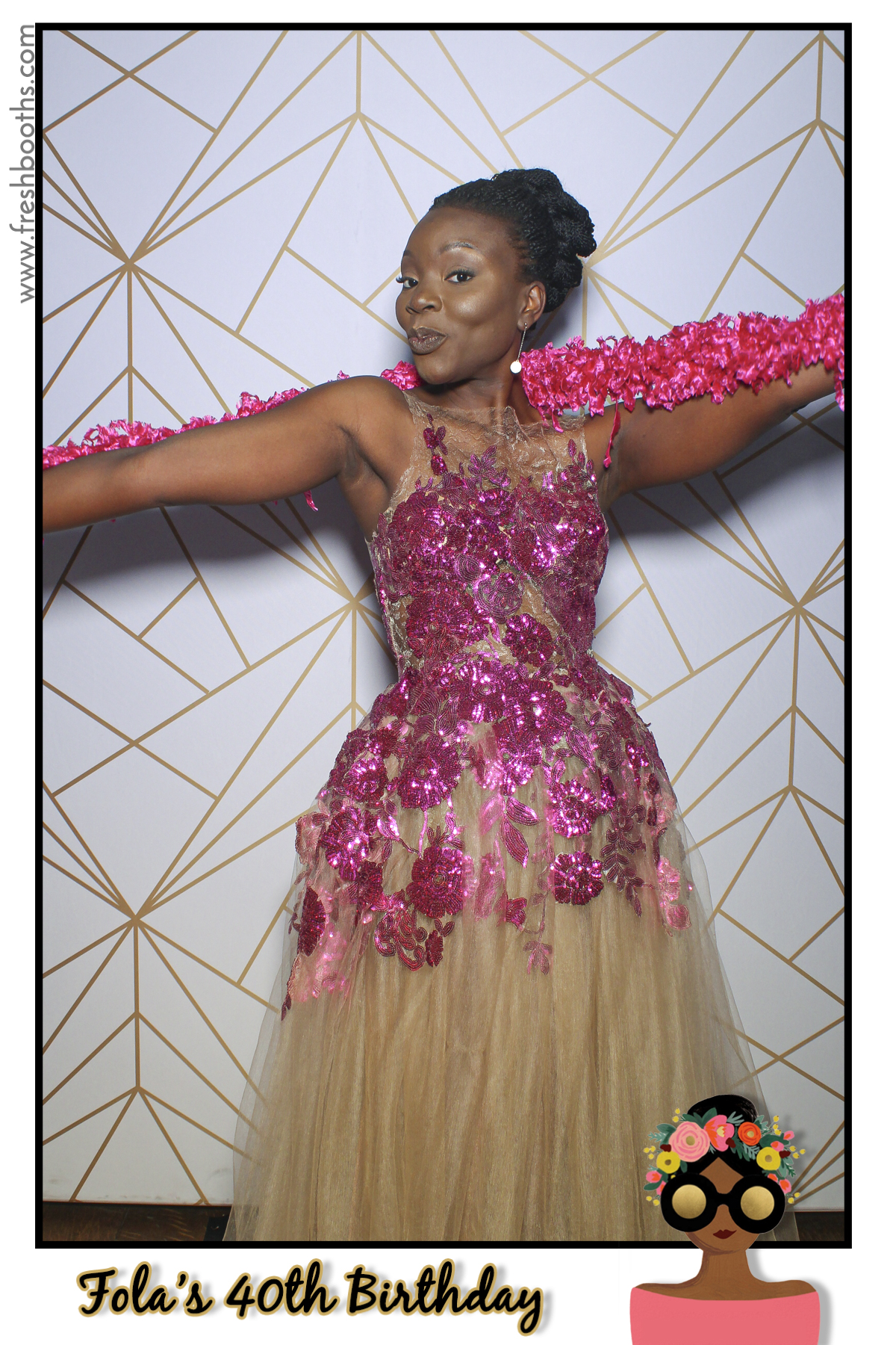 Fola's 40th Birthday Party - Selfie Mirror | View more photos from the event at gallery.freshbooths.com/u/FreshBooths/Folas-40th-Birthday-Party-Selfie-Mirror