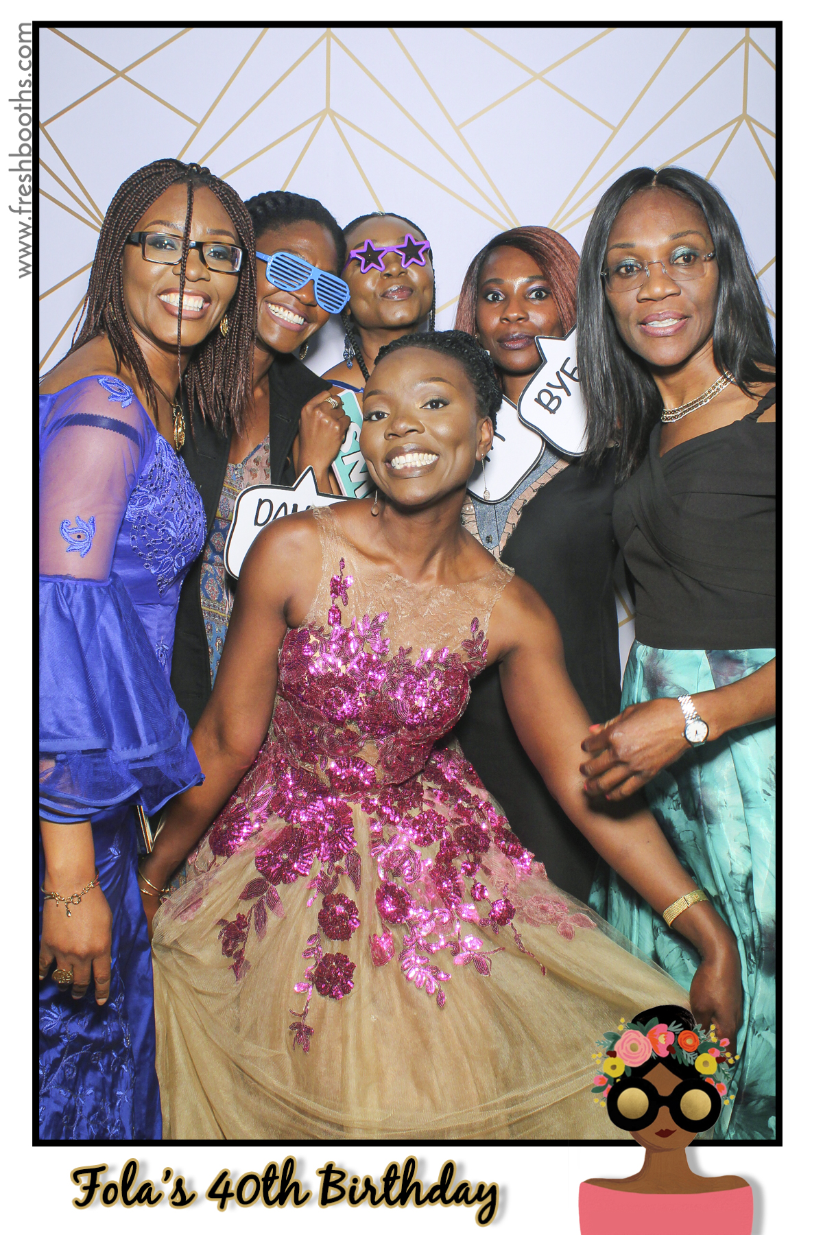 Fola's 40th Birthday Party - Selfie Mirror | View more photos from the event at gallery.freshbooths.com/u/FreshBooths/Folas-40th-Birthday-Party-Selfie-Mirror