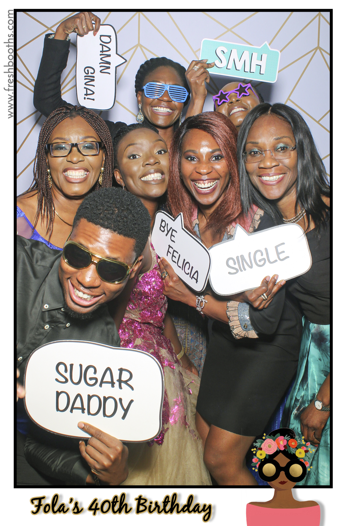 Fola's 40th Birthday Party - Selfie Mirror | View more photos from the event at gallery.freshbooths.com/u/FreshBooths/Folas-40th-Birthday-Party-Selfie-Mirror