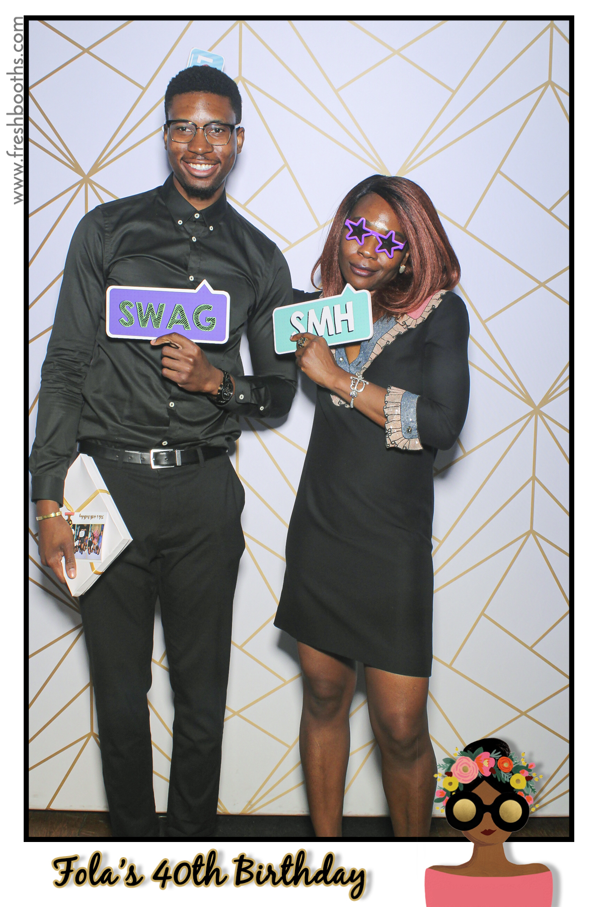 Fola's 40th Birthday Party - Selfie Mirror | View more photos from the event at gallery.freshbooths.com/u/FreshBooths/Folas-40th-Birthday-Party-Selfie-Mirror