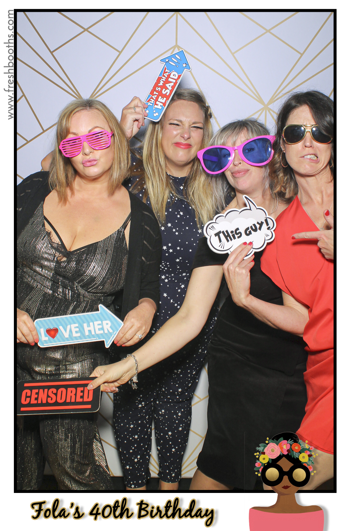 Fola's 40th Birthday Party - Selfie Mirror | View more photos from the event at gallery.freshbooths.com/u/FreshBooths/Folas-40th-Birthday-Party-Selfie-Mirror