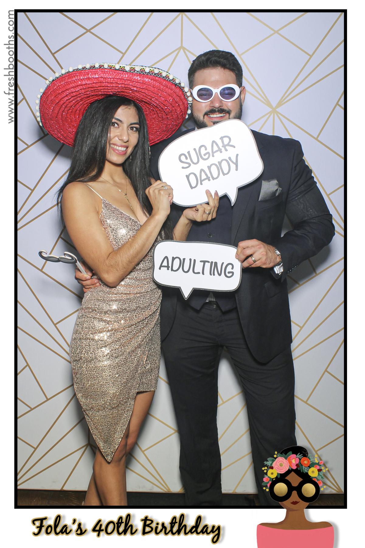 Fola's 40th Birthday Party - Selfie Mirror | View more photos from the event at gallery.freshbooths.com/u/FreshBooths/Folas-40th-Birthday-Party-Selfie-Mirror