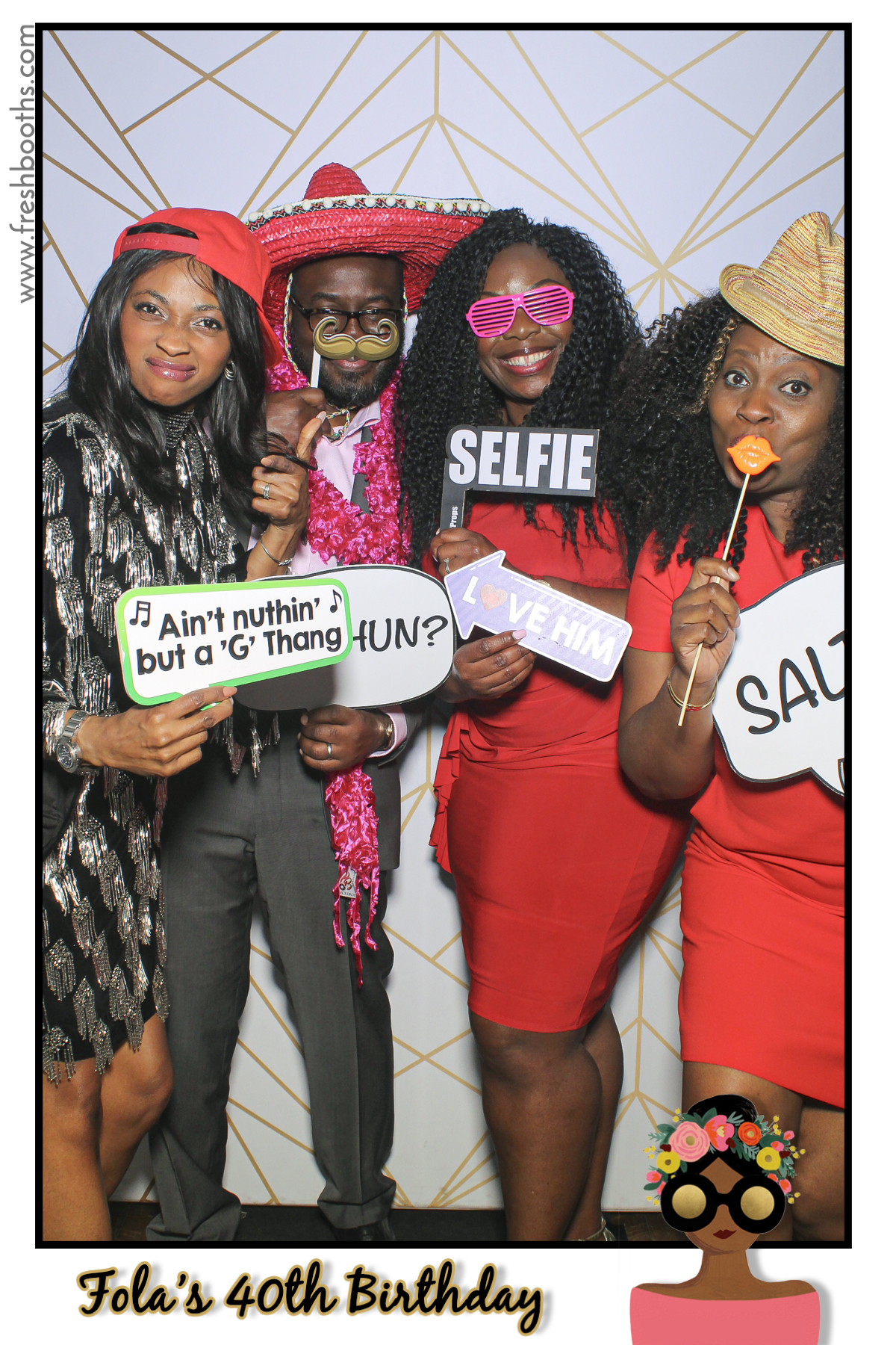 Fola's 40th Birthday Party - Selfie Mirror | View more photos from the event at gallery.freshbooths.com/u/FreshBooths/Folas-40th-Birthday-Party-Selfie-Mirror