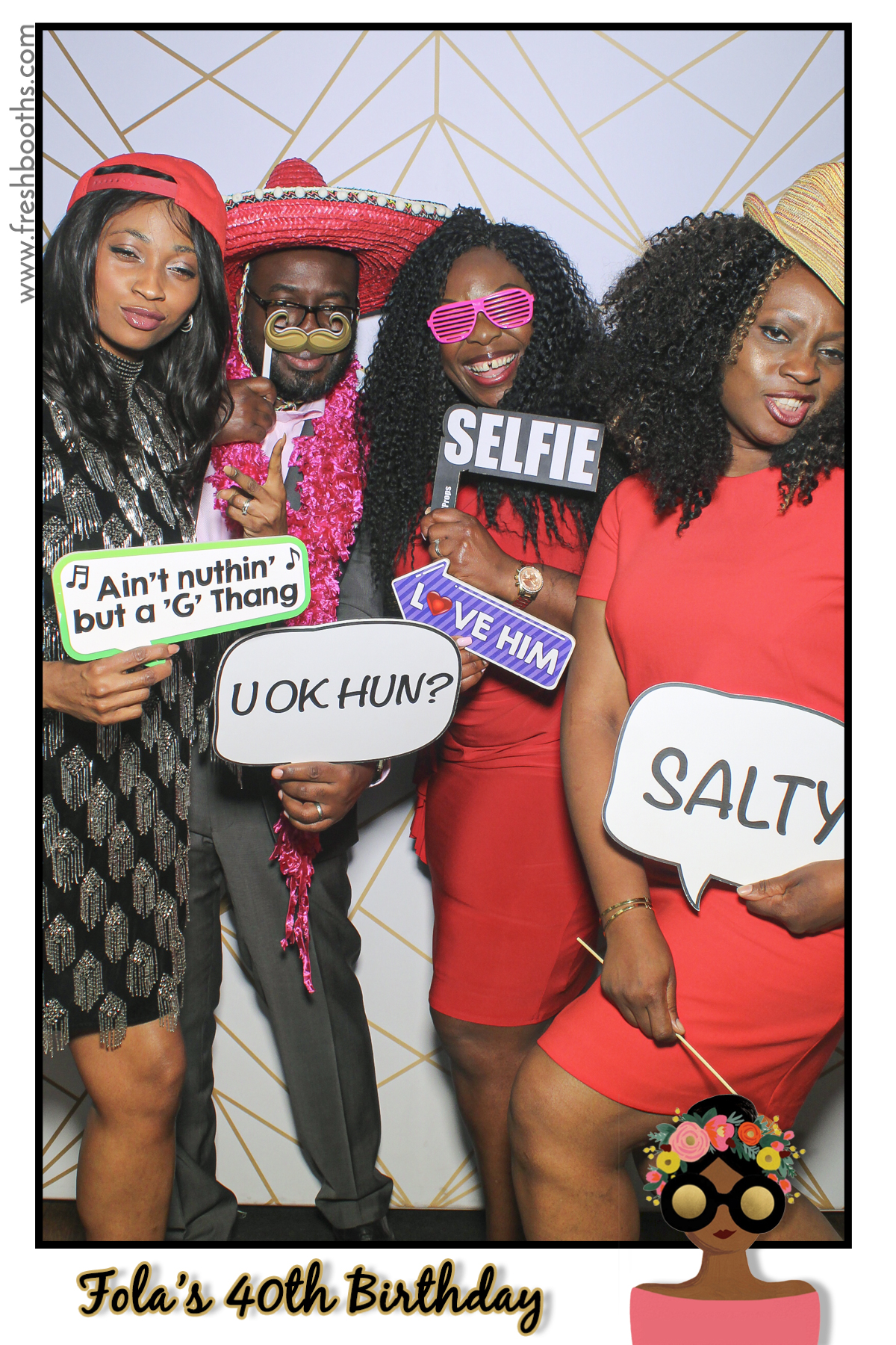 Fola's 40th Birthday Party - Selfie Mirror | View more photos from the event at gallery.freshbooths.com/u/FreshBooths/Folas-40th-Birthday-Party-Selfie-Mirror