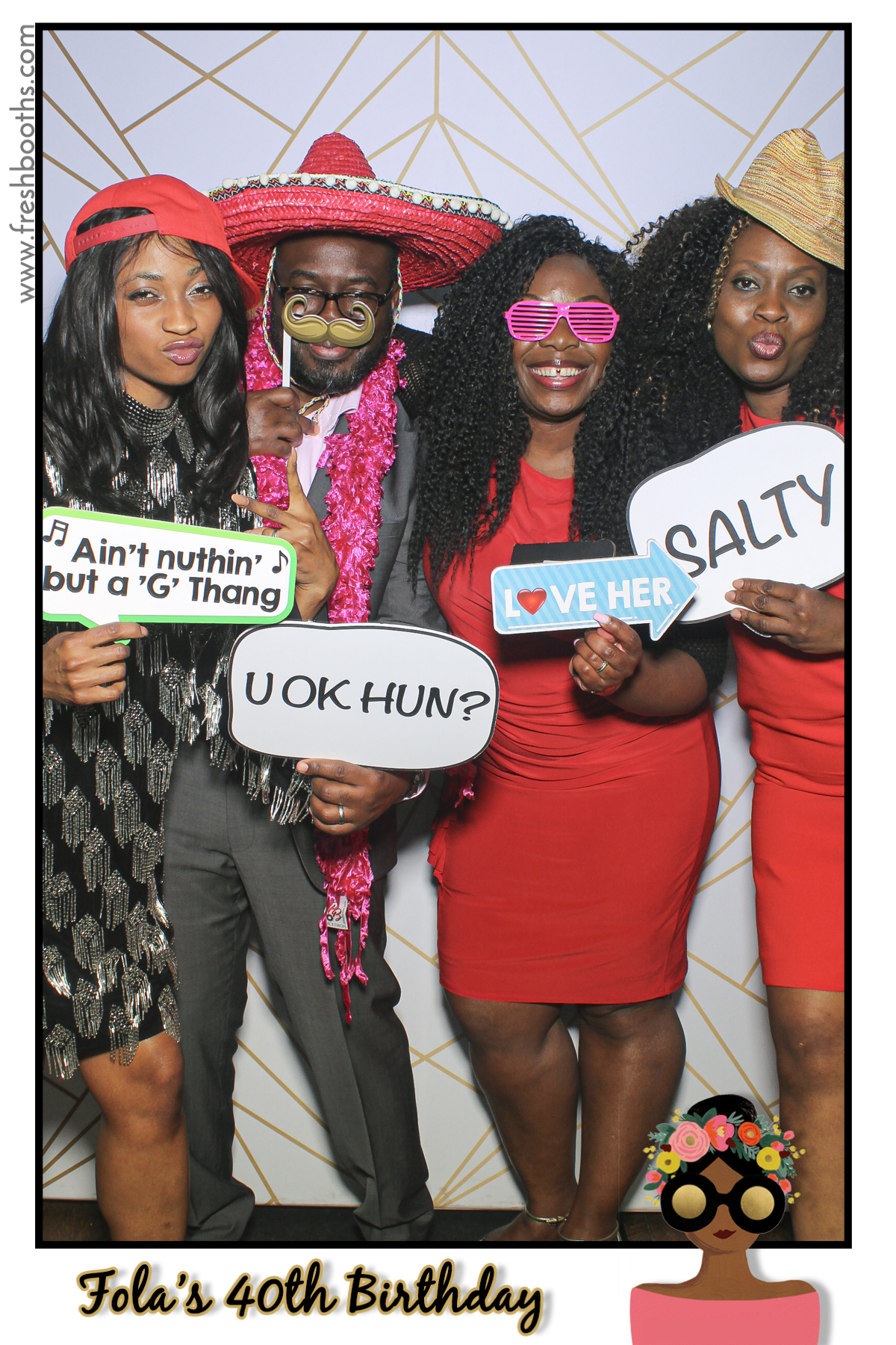 Fola's 40th Birthday Party - Selfie Mirror | View more photos from the event at gallery.freshbooths.com/u/FreshBooths/Folas-40th-Birthday-Party-Selfie-Mirror