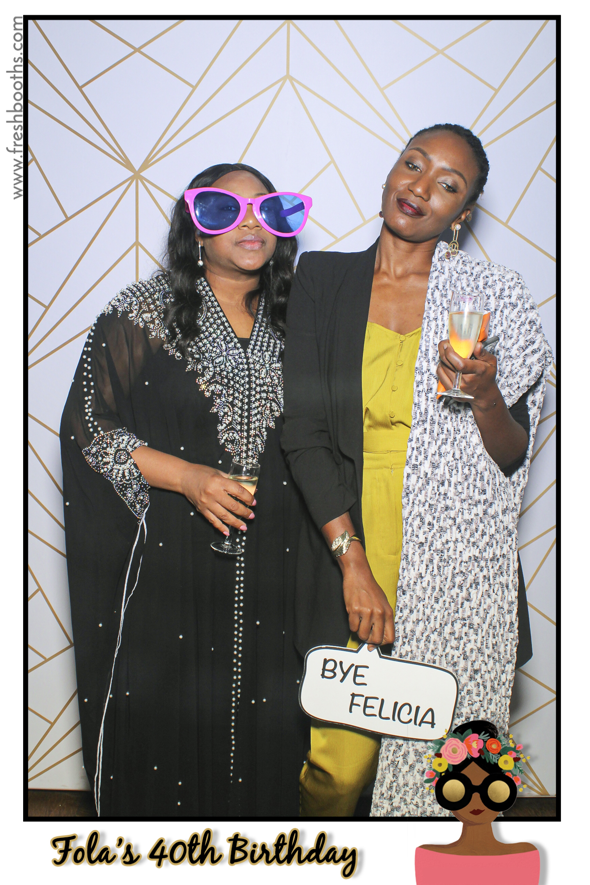 Fola's 40th Birthday Party - Selfie Mirror | View more photos from the event at gallery.freshbooths.com/u/FreshBooths/Folas-40th-Birthday-Party-Selfie-Mirror
