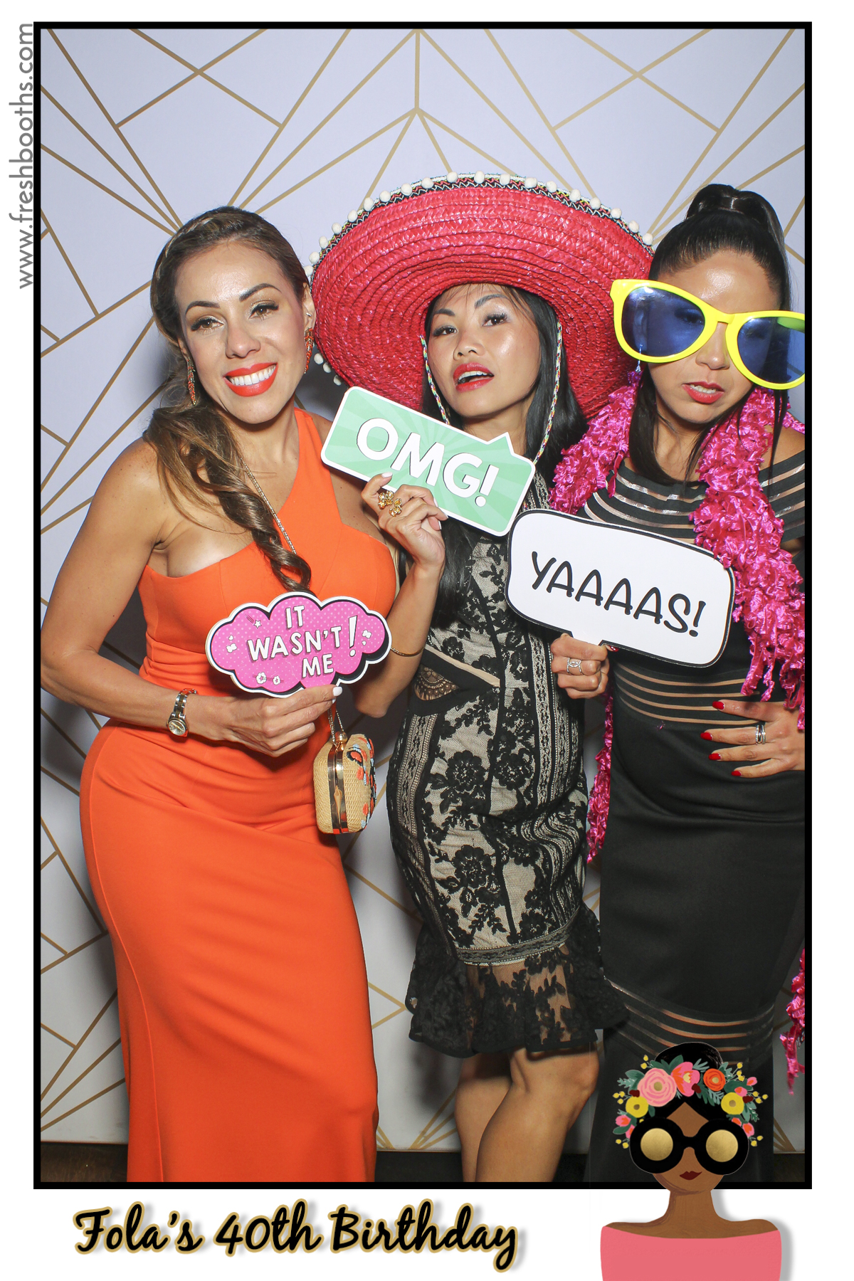 Fola's 40th Birthday Party - Selfie Mirror | View more photos from the event at gallery.freshbooths.com/u/FreshBooths/Folas-40th-Birthday-Party-Selfie-Mirror