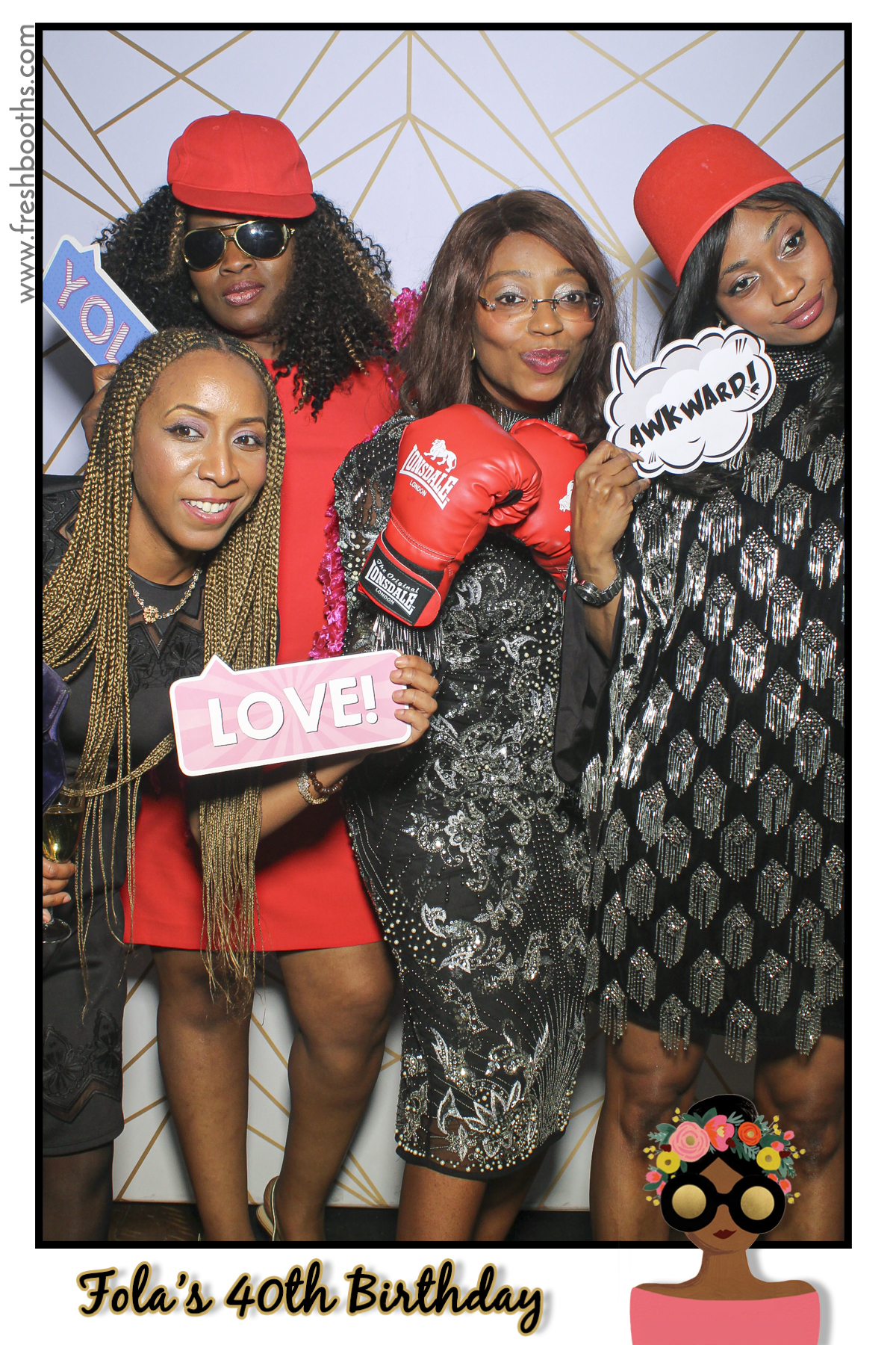Fola's 40th Birthday Party - Selfie Mirror | View more photos from the event at gallery.freshbooths.com/u/FreshBooths/Folas-40th-Birthday-Party-Selfie-Mirror