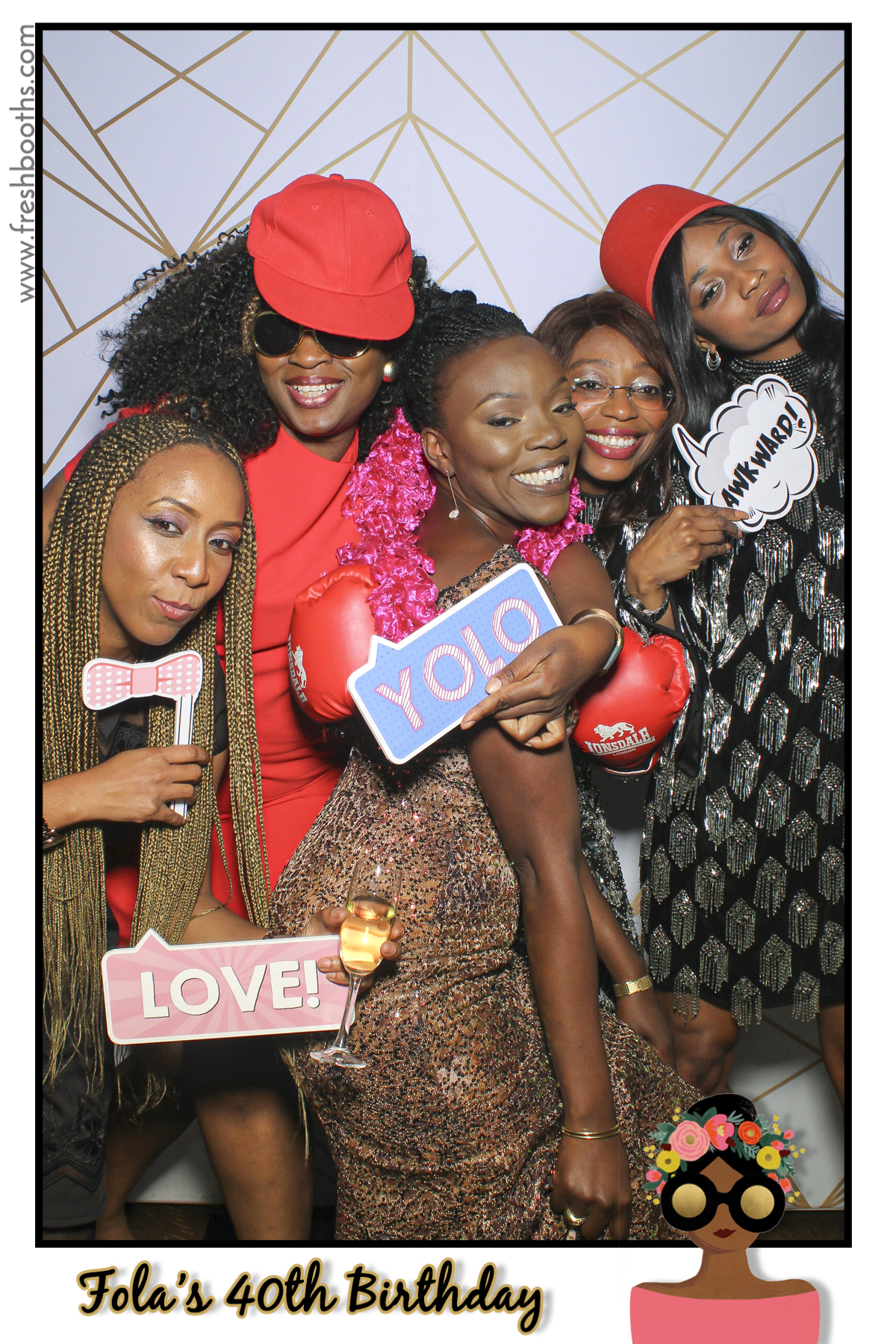 Fola's 40th Birthday Party - Selfie Mirror | View more photos from the event at gallery.freshbooths.com/u/FreshBooths/Folas-40th-Birthday-Party-Selfie-Mirror