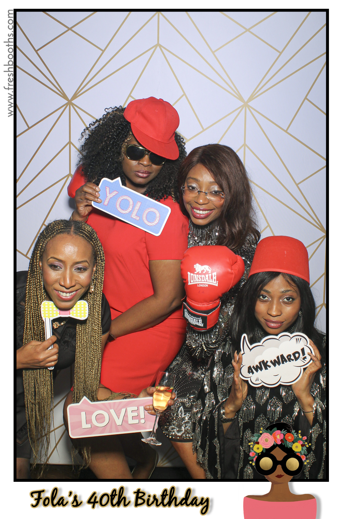 Fola's 40th Birthday Party - Selfie Mirror | View more photos from the event at gallery.freshbooths.com/u/FreshBooths/Folas-40th-Birthday-Party-Selfie-Mirror
