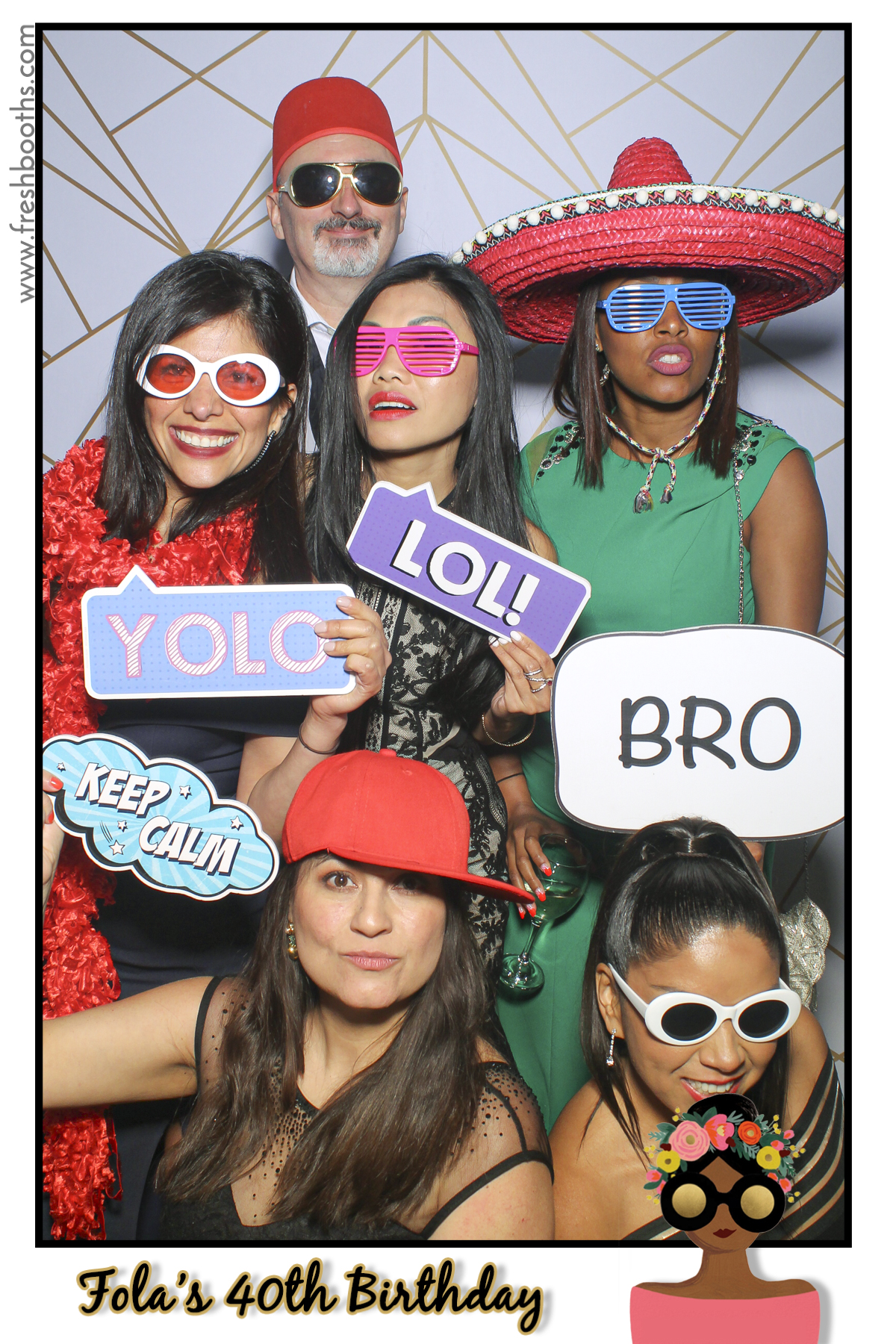 Fola's 40th Birthday Party - Selfie Mirror | View more photos from the event at gallery.freshbooths.com/u/FreshBooths/Folas-40th-Birthday-Party-Selfie-Mirror