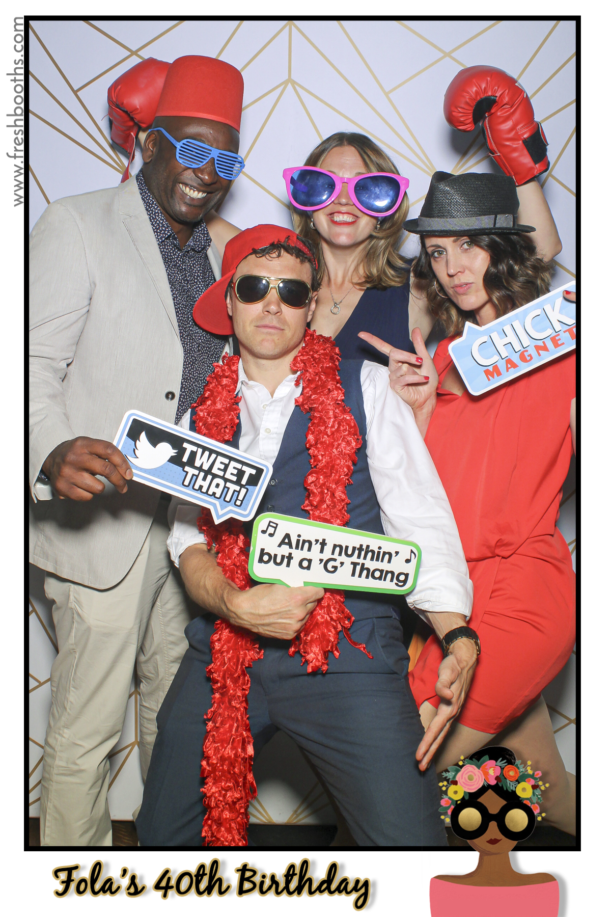 Fola's 40th Birthday Party - Selfie Mirror | View more photos from the event at gallery.freshbooths.com/u/FreshBooths/Folas-40th-Birthday-Party-Selfie-Mirror