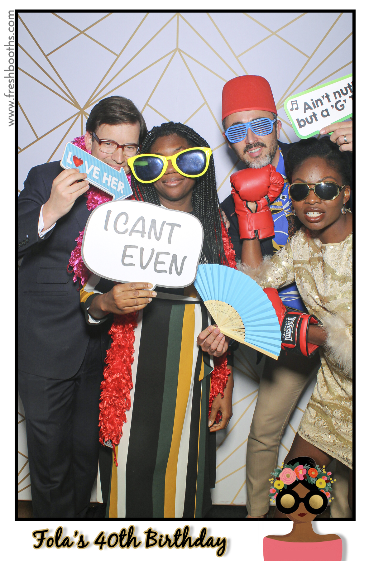 Fola's 40th Birthday Party - Selfie Mirror | View more photos from the event at gallery.freshbooths.com/u/FreshBooths/Folas-40th-Birthday-Party-Selfie-Mirror