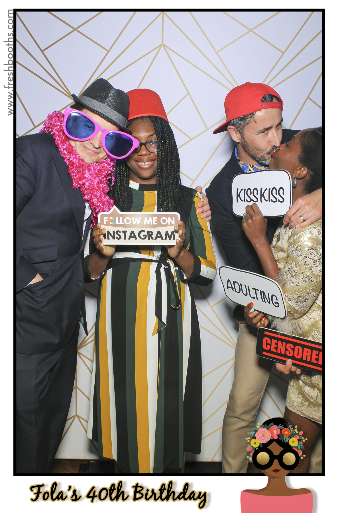 Fola's 40th Birthday Party - Selfie Mirror | View more photos from the event at gallery.freshbooths.com/u/FreshBooths/Folas-40th-Birthday-Party-Selfie-Mirror