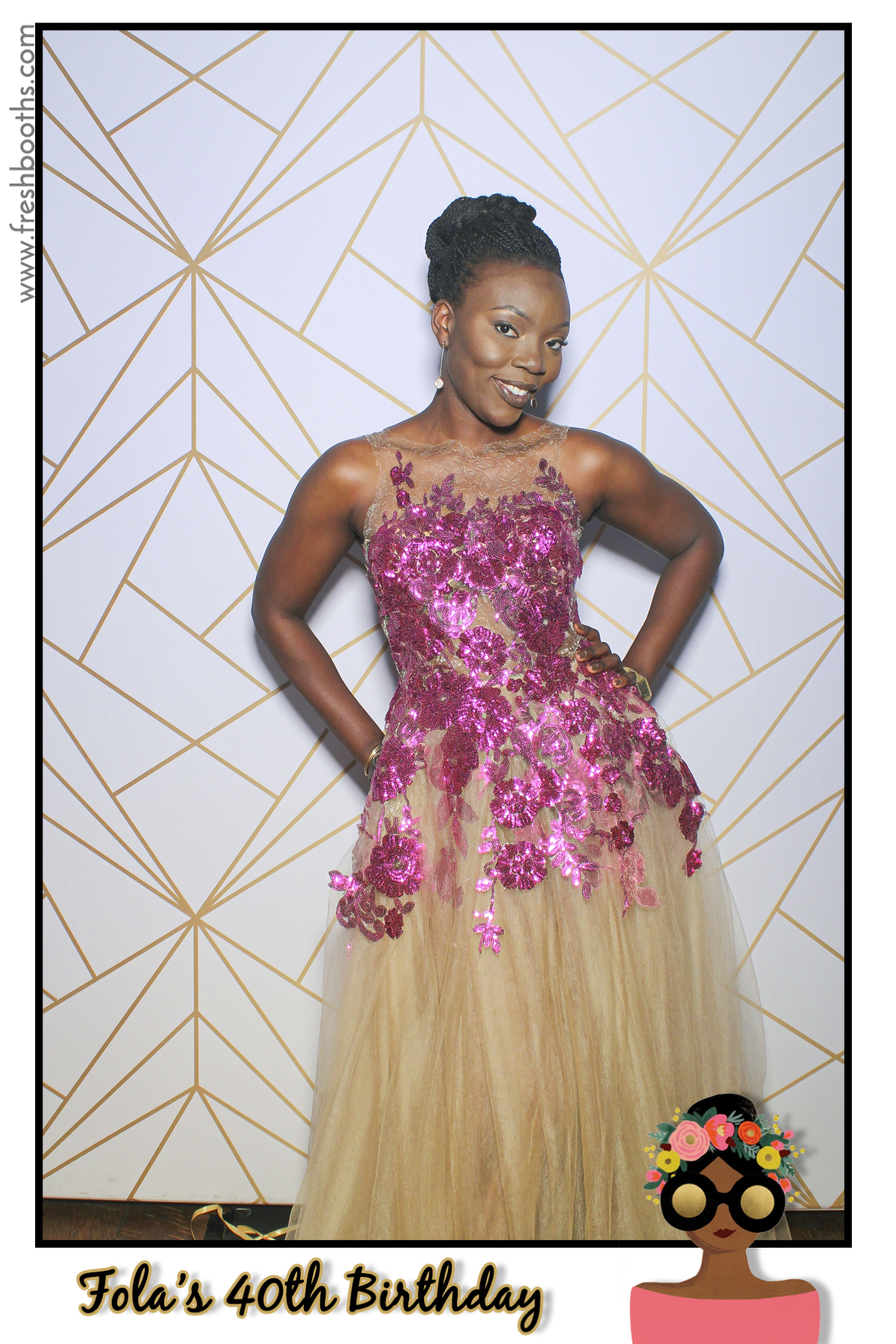 Fola's 40th Birthday Party - Selfie Mirror | View more photos from the event at gallery.freshbooths.com/u/FreshBooths/Folas-40th-Birthday-Party-Selfie-Mirror