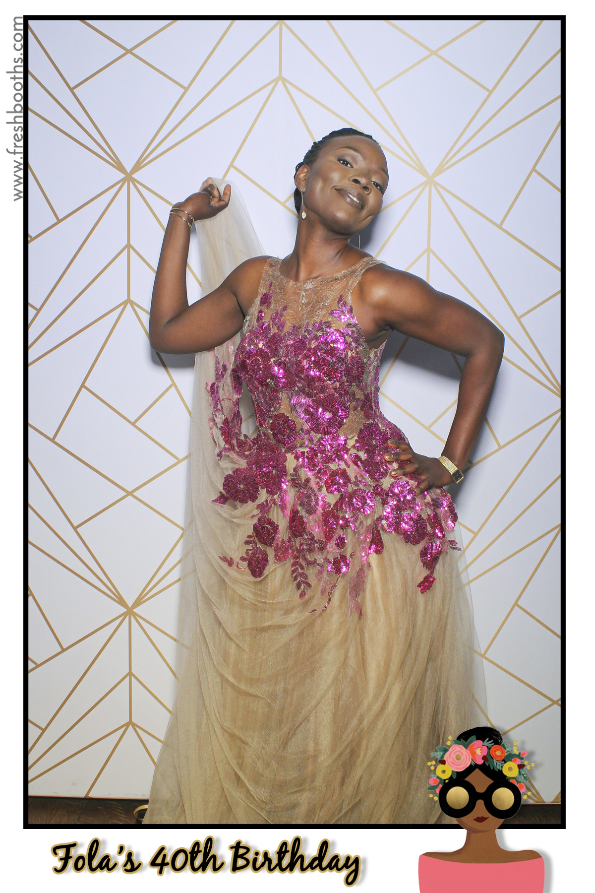 Fola's 40th Birthday Party - Selfie Mirror | View more photos from the event at gallery.freshbooths.com/u/FreshBooths/Folas-40th-Birthday-Party-Selfie-Mirror