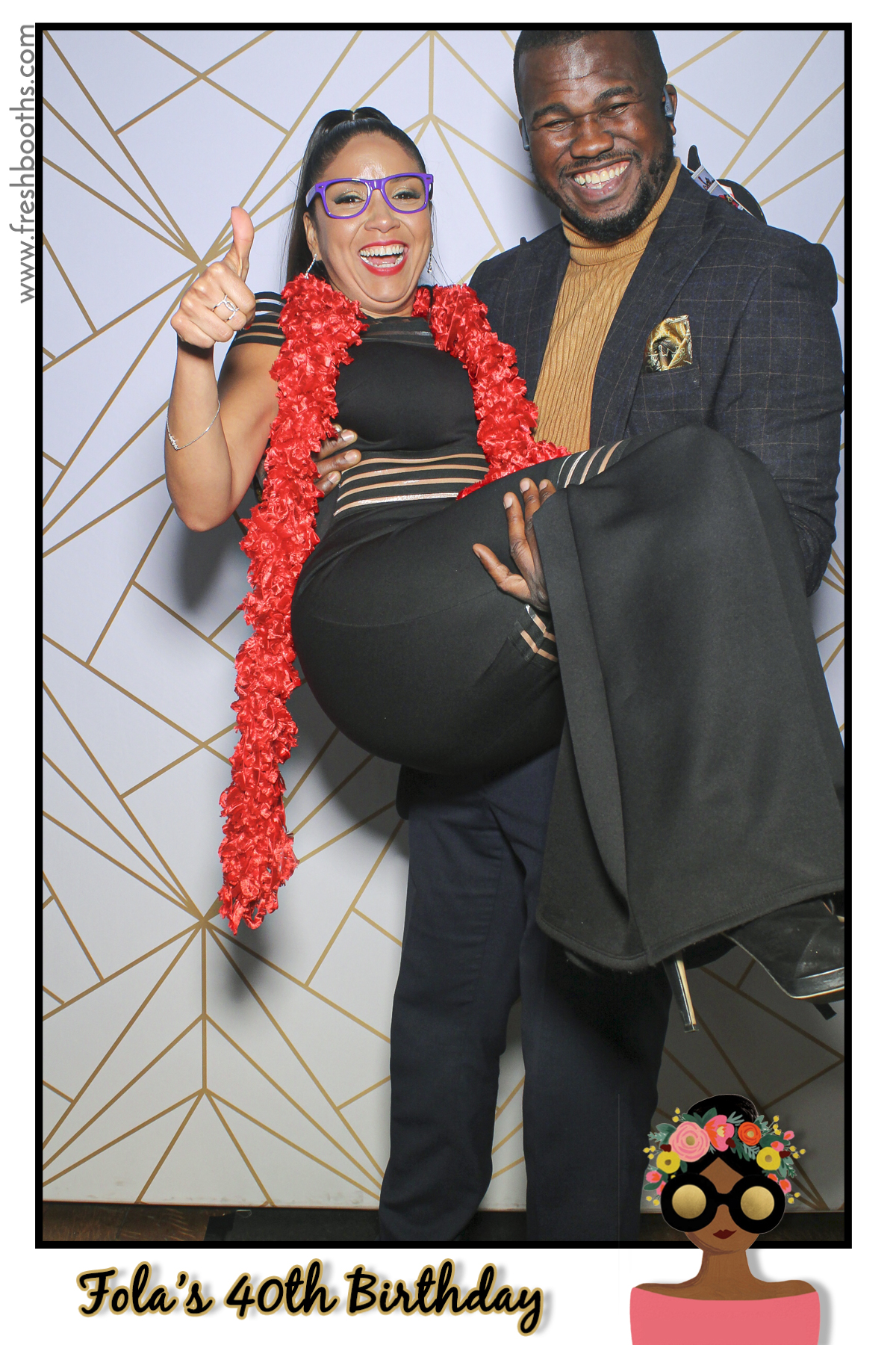 Fola's 40th Birthday Party - Selfie Mirror | View more photos from the event at gallery.freshbooths.com/u/FreshBooths/Folas-40th-Birthday-Party-Selfie-Mirror