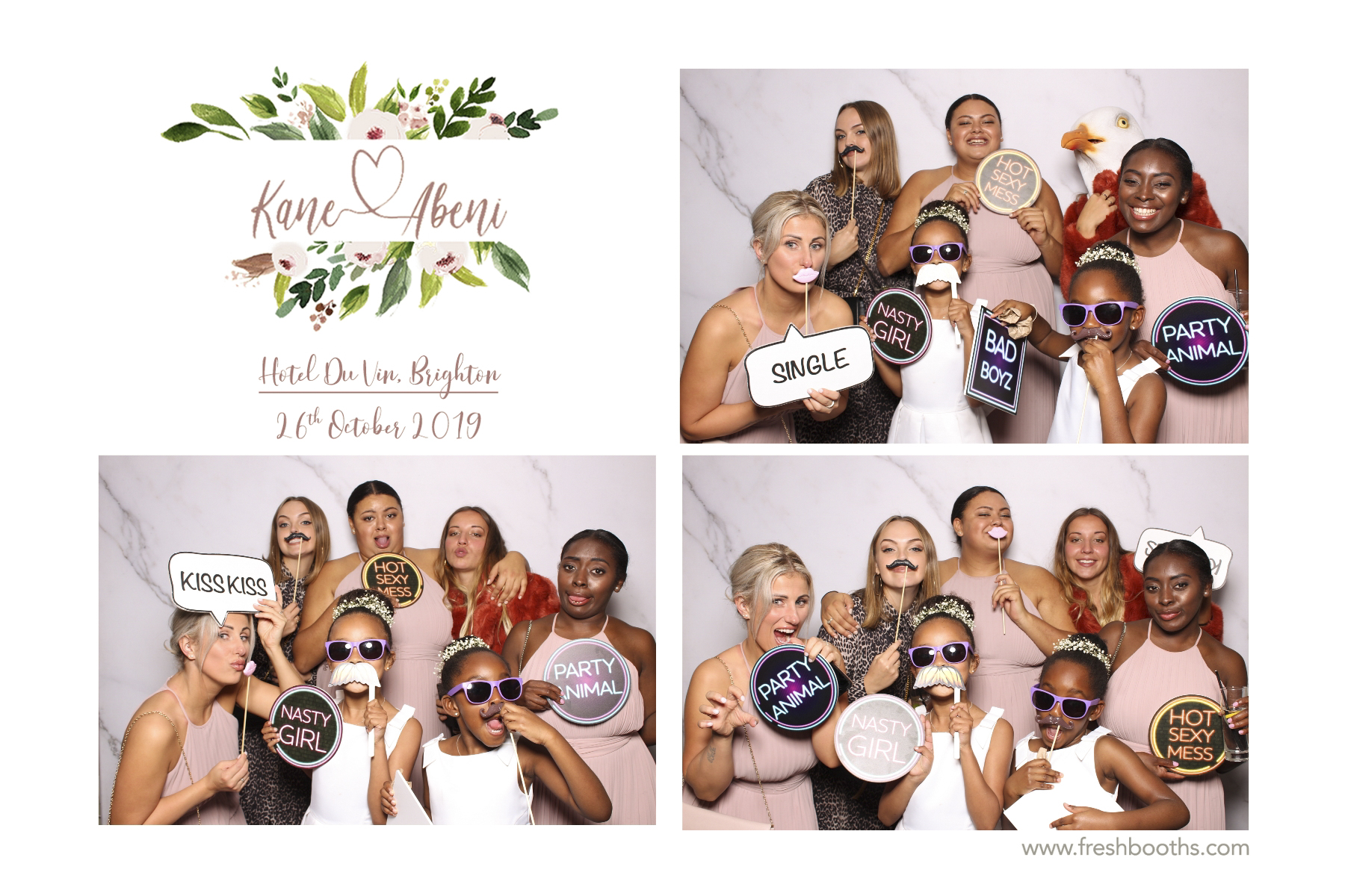 Kane & Abeni Wedding - Classic Open Booth | View more photos from the event at gallery.freshbooths.com/u/FreshBooths/Kane-Abeni-Wedding-Classic-Open-Booth