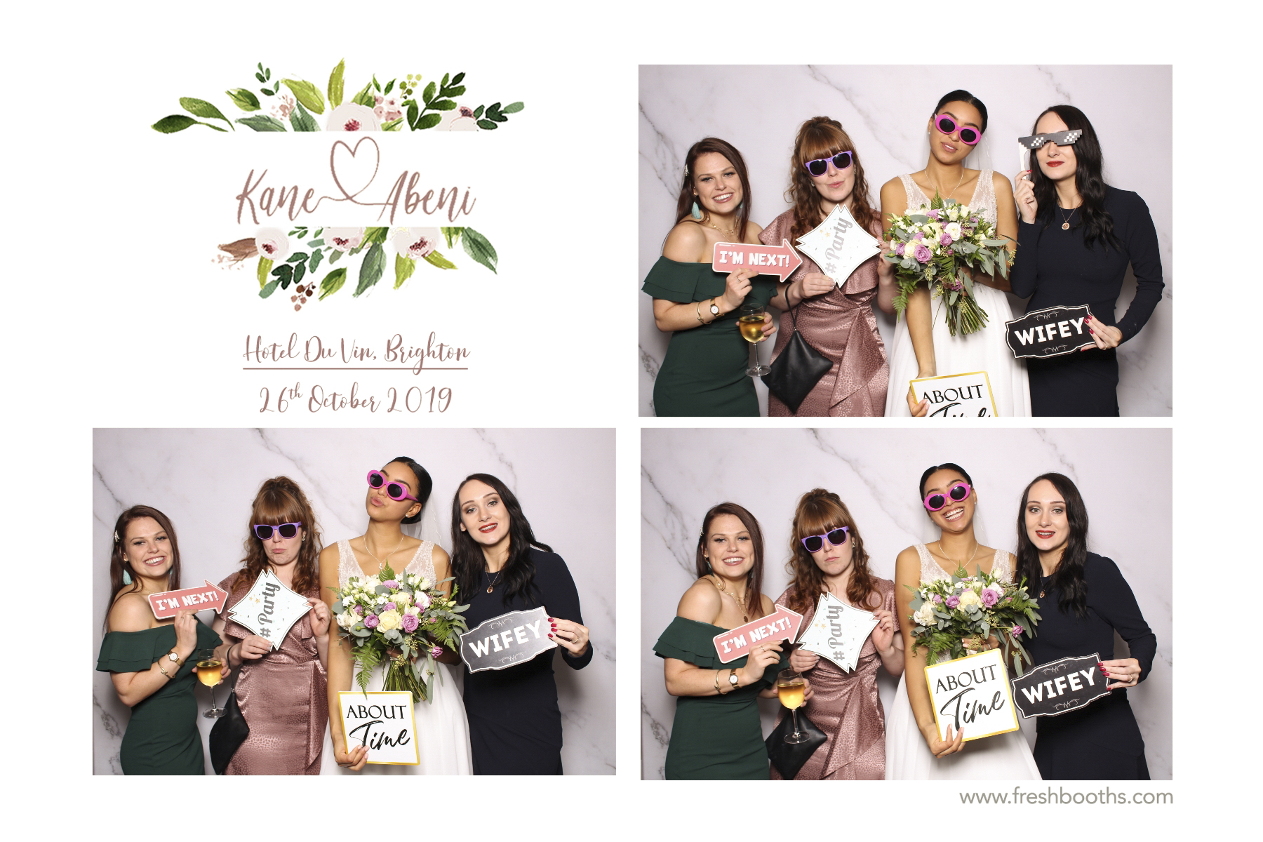 Kane & Abeni Wedding - Classic Open Booth | View more photos from the event at gallery.freshbooths.com/u/FreshBooths/Kane-Abeni-Wedding-Classic-Open-Booth
