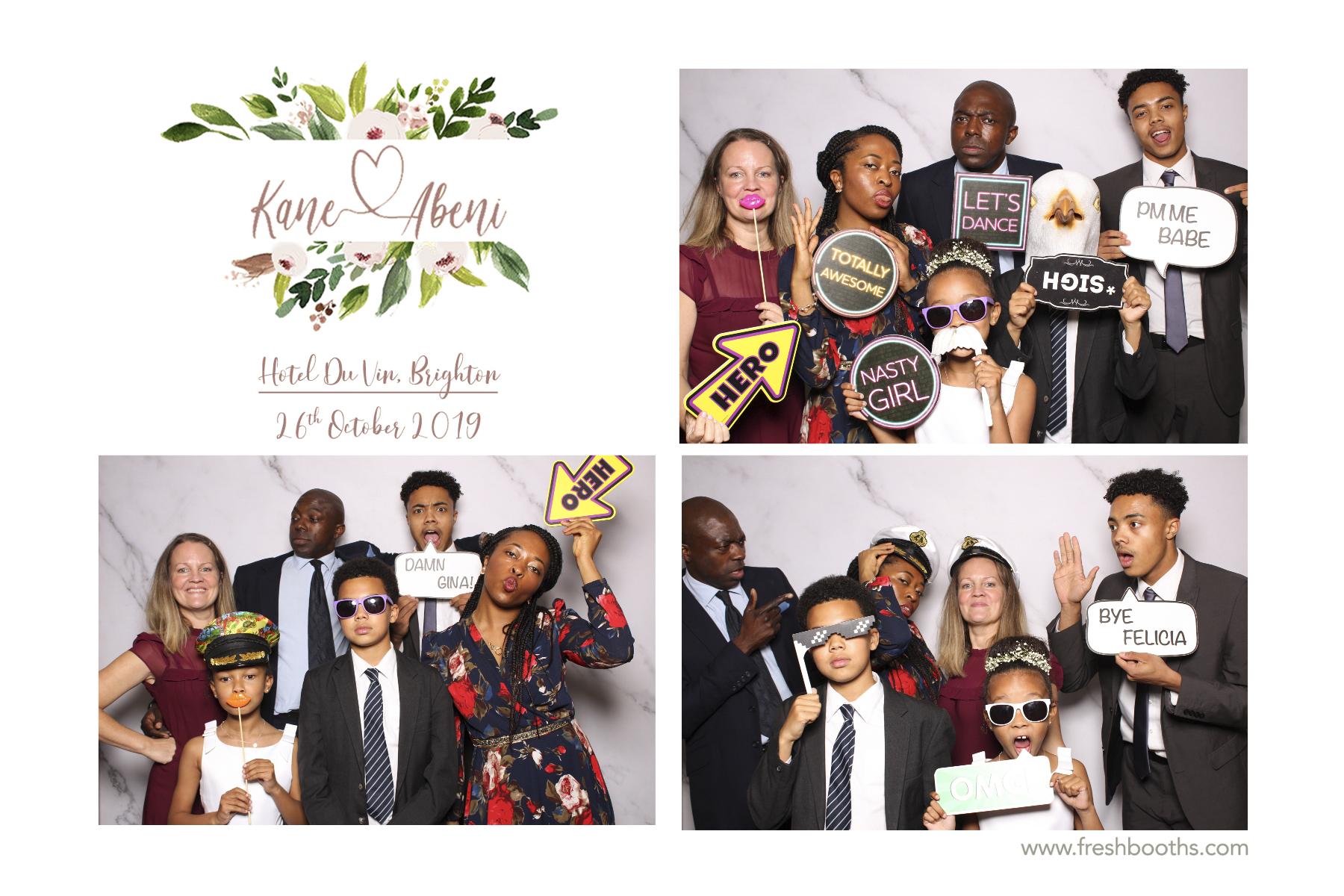 Kane & Abeni Wedding - Classic Open Booth | View more photos from the event at gallery.freshbooths.com/u/FreshBooths/Kane-Abeni-Wedding-Classic-Open-Booth