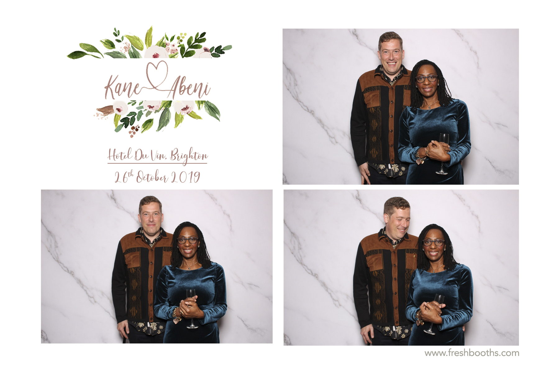 Kane & Abeni Wedding - Classic Open Booth | View more photos from the event at gallery.freshbooths.com/u/FreshBooths/Kane-Abeni-Wedding-Classic-Open-Booth
