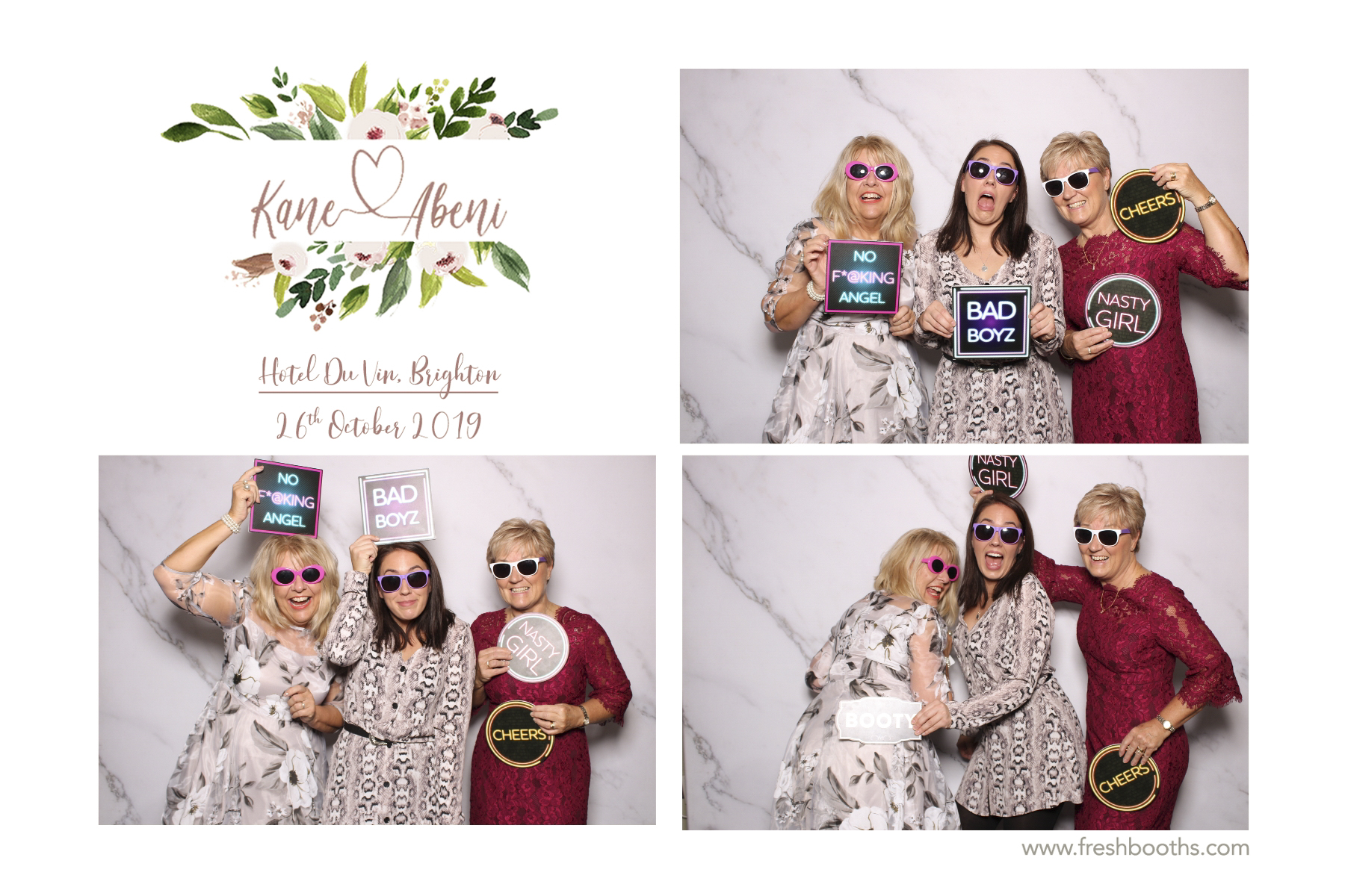 Kane & Abeni Wedding - Classic Open Booth | View more photos from the event at gallery.freshbooths.com/u/FreshBooths/Kane-Abeni-Wedding-Classic-Open-Booth