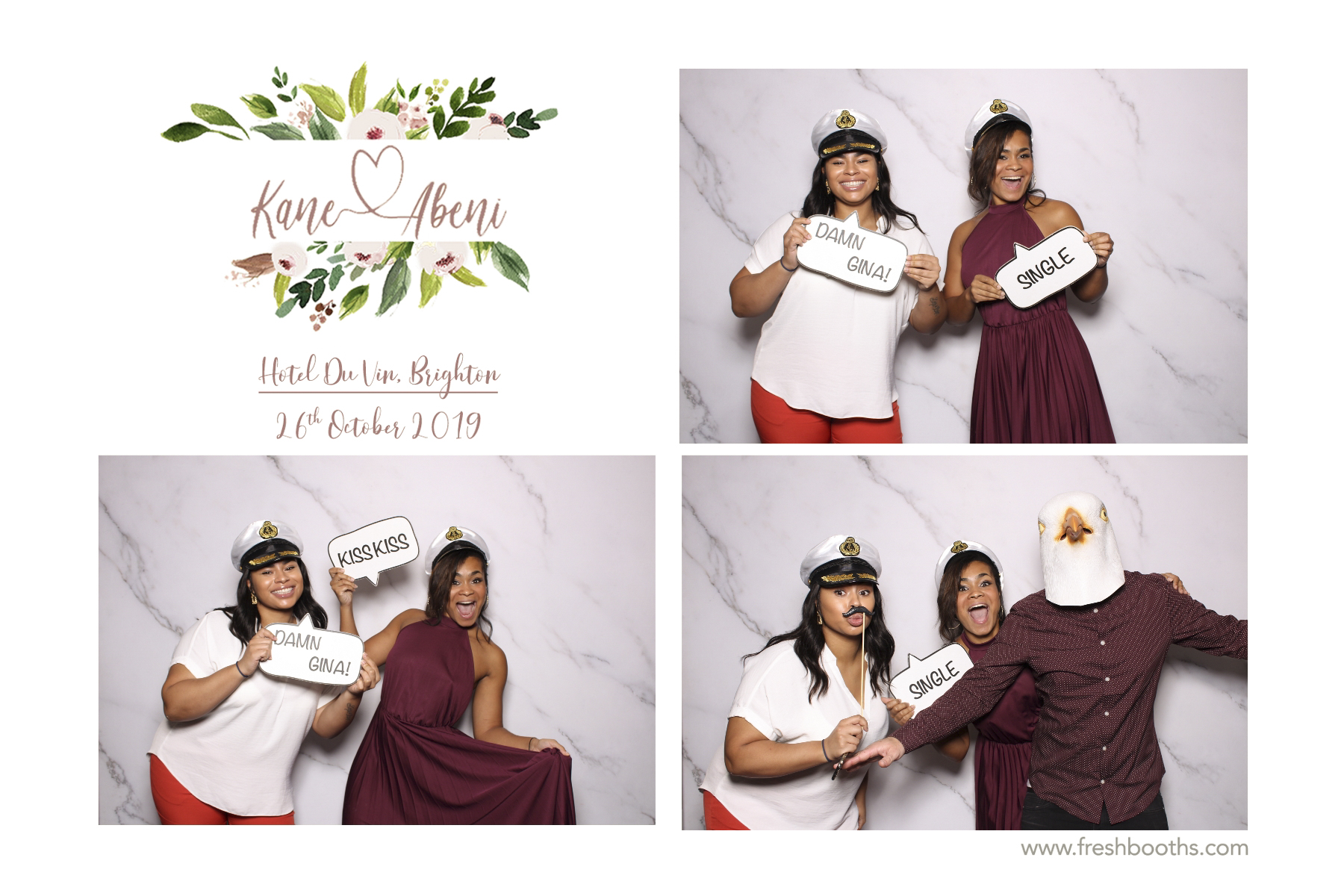 Kane & Abeni Wedding - Classic Open Booth | View more photos from the event at gallery.freshbooths.com/u/FreshBooths/Kane-Abeni-Wedding-Classic-Open-Booth