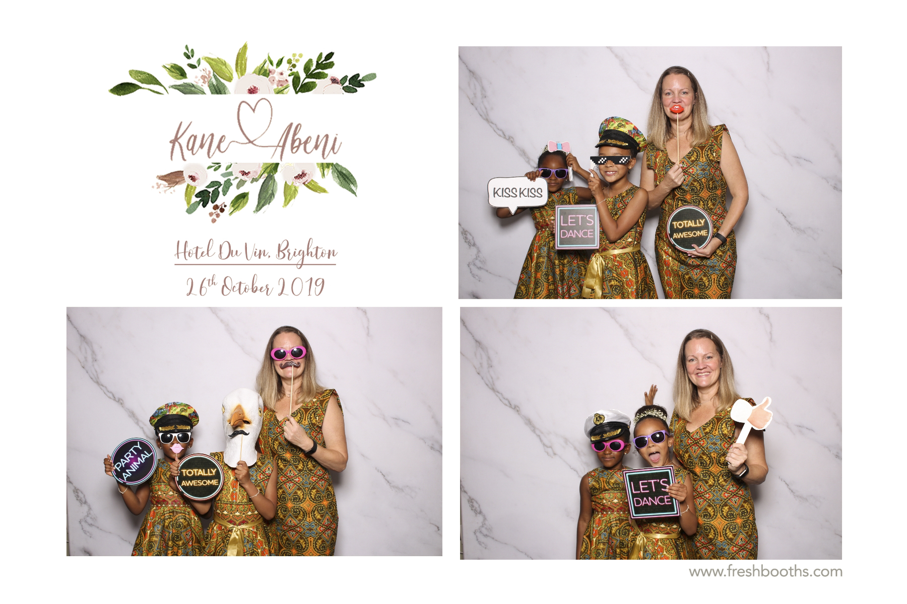 Kane & Abeni Wedding - Classic Open Booth | View more photos from the event at gallery.freshbooths.com/u/FreshBooths/Kane-Abeni-Wedding-Classic-Open-Booth
