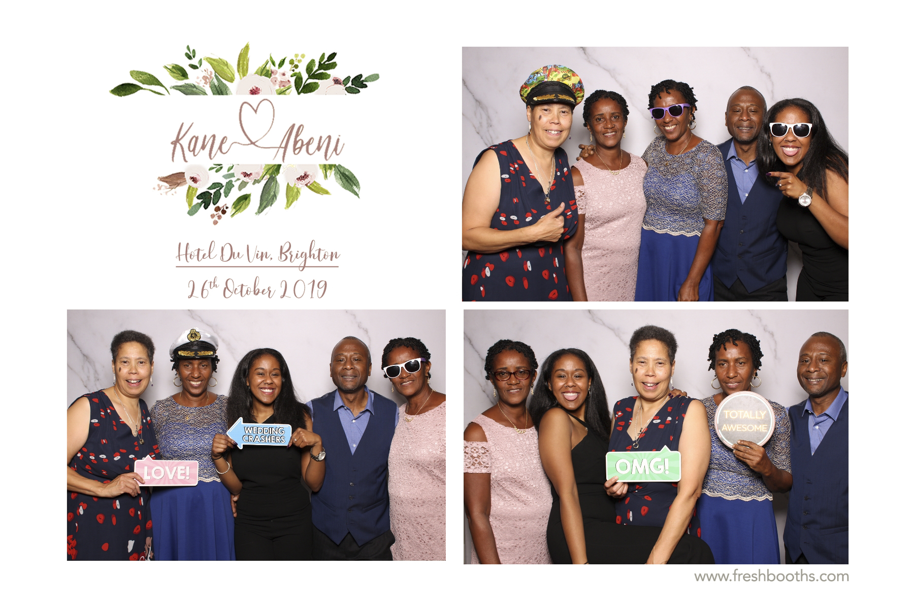 Kane & Abeni Wedding - Classic Open Booth | View more photos from the event at gallery.freshbooths.com/u/FreshBooths/Kane-Abeni-Wedding-Classic-Open-Booth