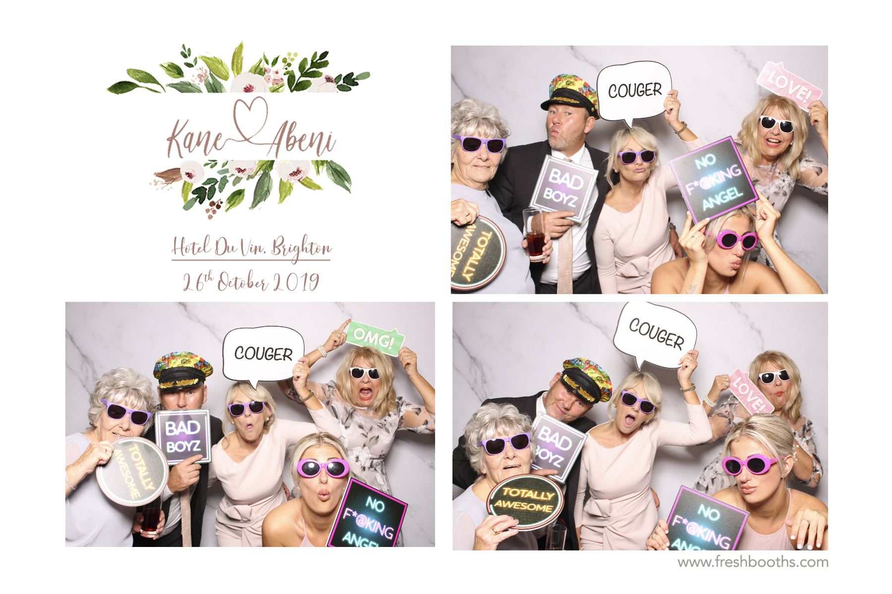 Kane & Abeni Wedding - Classic Open Booth | View more photos from the event at gallery.freshbooths.com/u/FreshBooths/Kane-Abeni-Wedding-Classic-Open-Booth