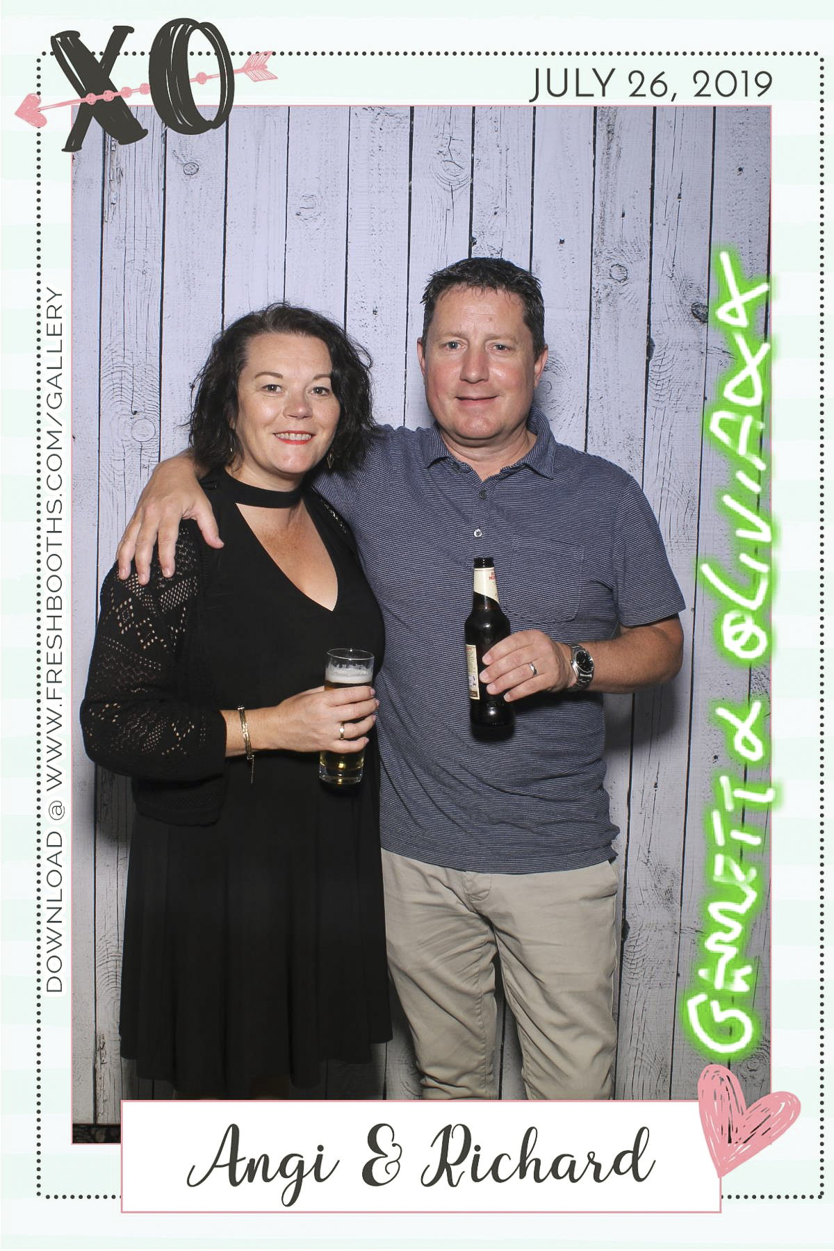 Richard & Angi’s Wedding - Selfie Mirror | View more photos from the event at gallery.freshbooths.com/u/FreshBooths/Richard-Angi’s-Wedding-Selfie-Mirror