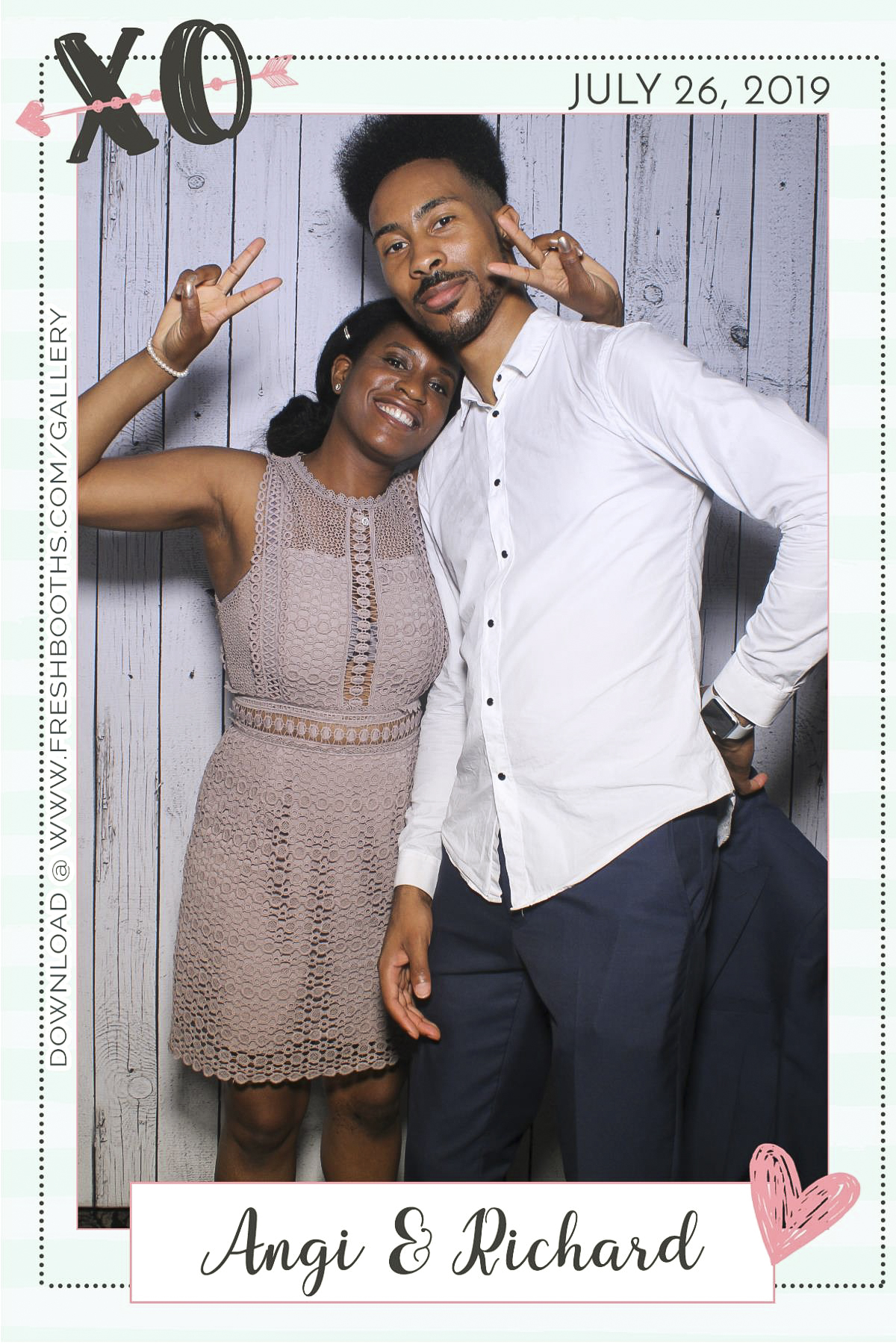 Richard & Angi’s Wedding - Selfie Mirror | View more photos from the event at gallery.freshbooths.com/u/FreshBooths/Richard-Angi’s-Wedding-Selfie-Mirror