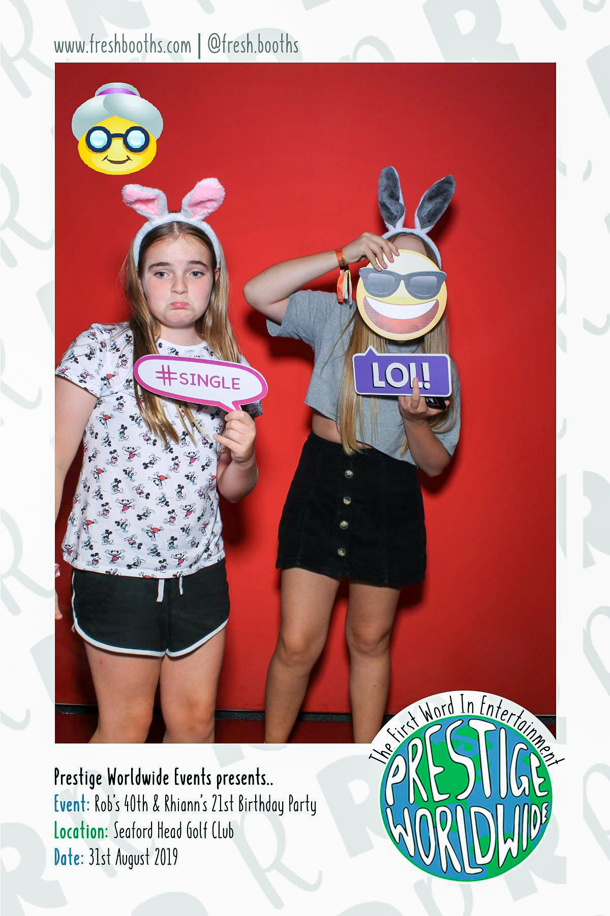 Rob & Rhiann's Joint Birthday Party - Selfie Mirror | View more photos from the event at gallery.freshbooths.com/u/FreshBooths/Rob-Rhianns-Joint-Birthday-Party-Selfie-Mirror