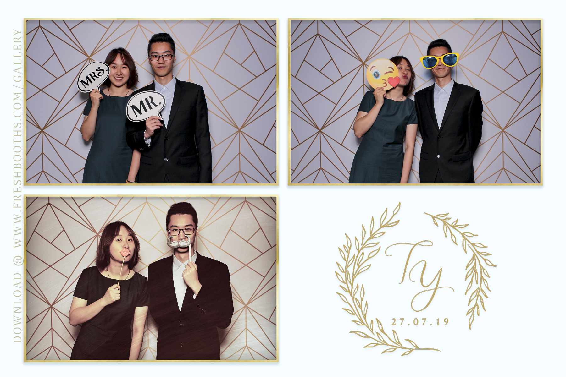 Tianqi and Yisheng's Wedding - Classic Open Booth | View more photos from the event at gallery.freshbooths.com/u/FreshBooths/Tianqi-and-Yishengs-Wedding-Classic-Open-Booth
