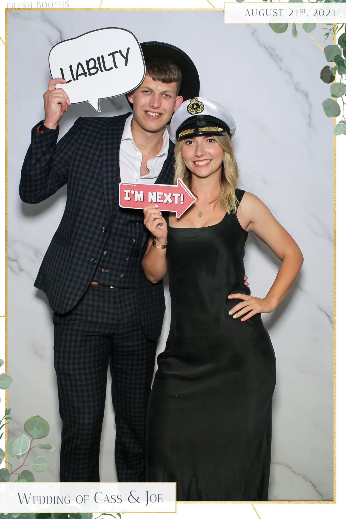 Cass & Joe Wedding - Selfie Mirror | View more photos from the event at gallery.freshbooths.com/u/FreshBooths/Cass-Joe-Wedding-Selfie-Mirror