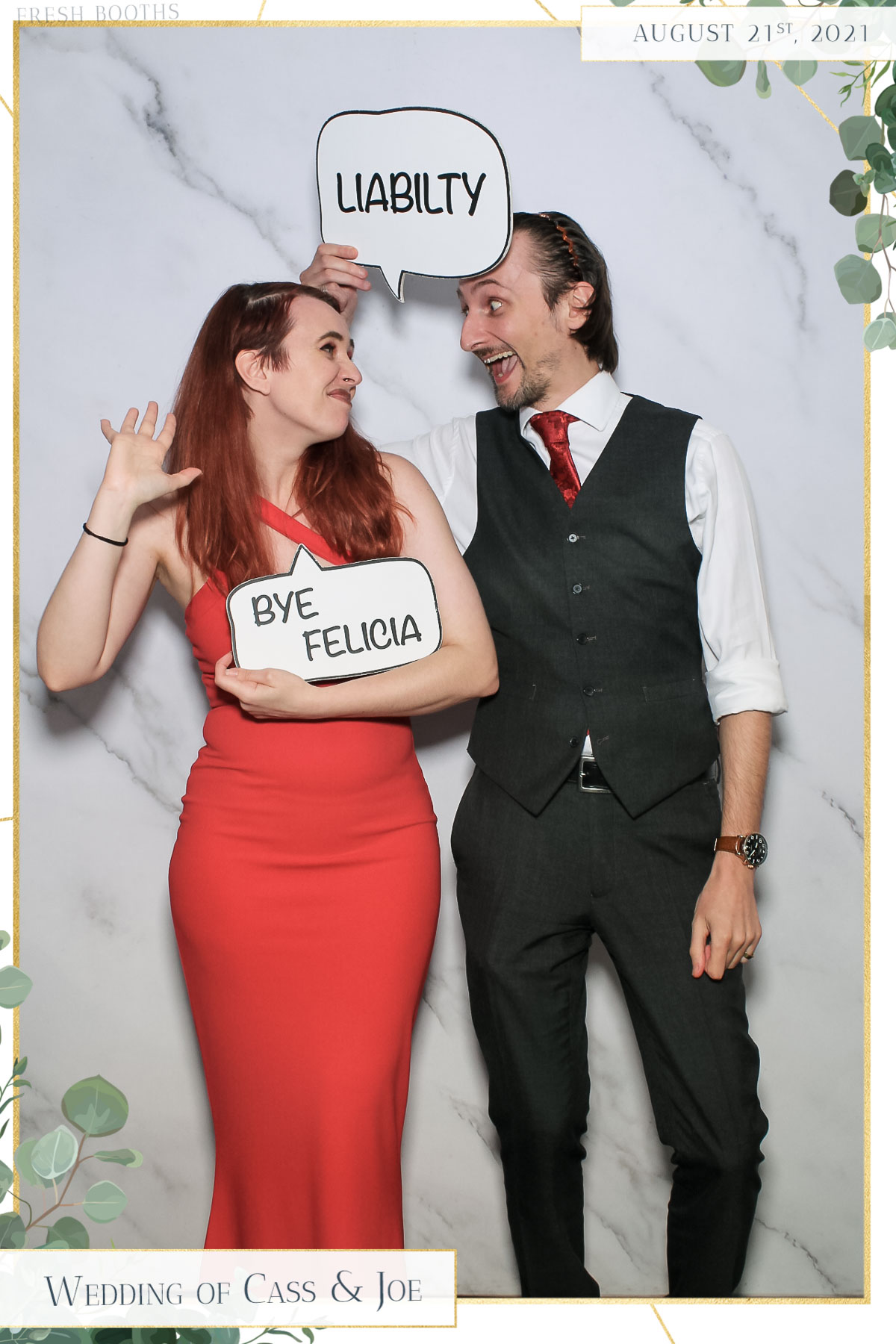Cass & Joe Wedding - Selfie Mirror | View more photos from the event at gallery.freshbooths.com/u/FreshBooths/Cass-Joe-Wedding-Selfie-Mirror