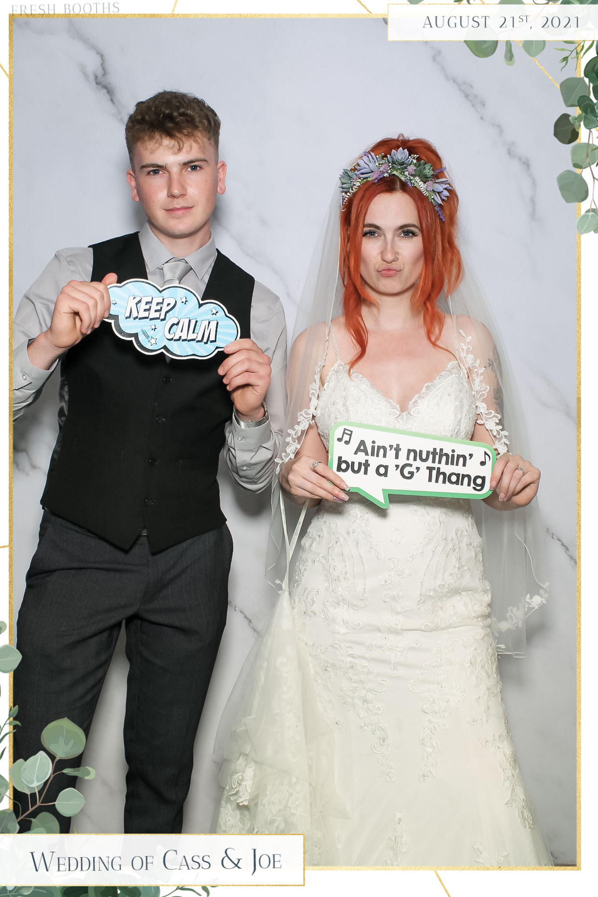 Cass & Joe Wedding - Selfie Mirror | View more photos from the event at gallery.freshbooths.com/u/FreshBooths/Cass-Joe-Wedding-Selfie-Mirror