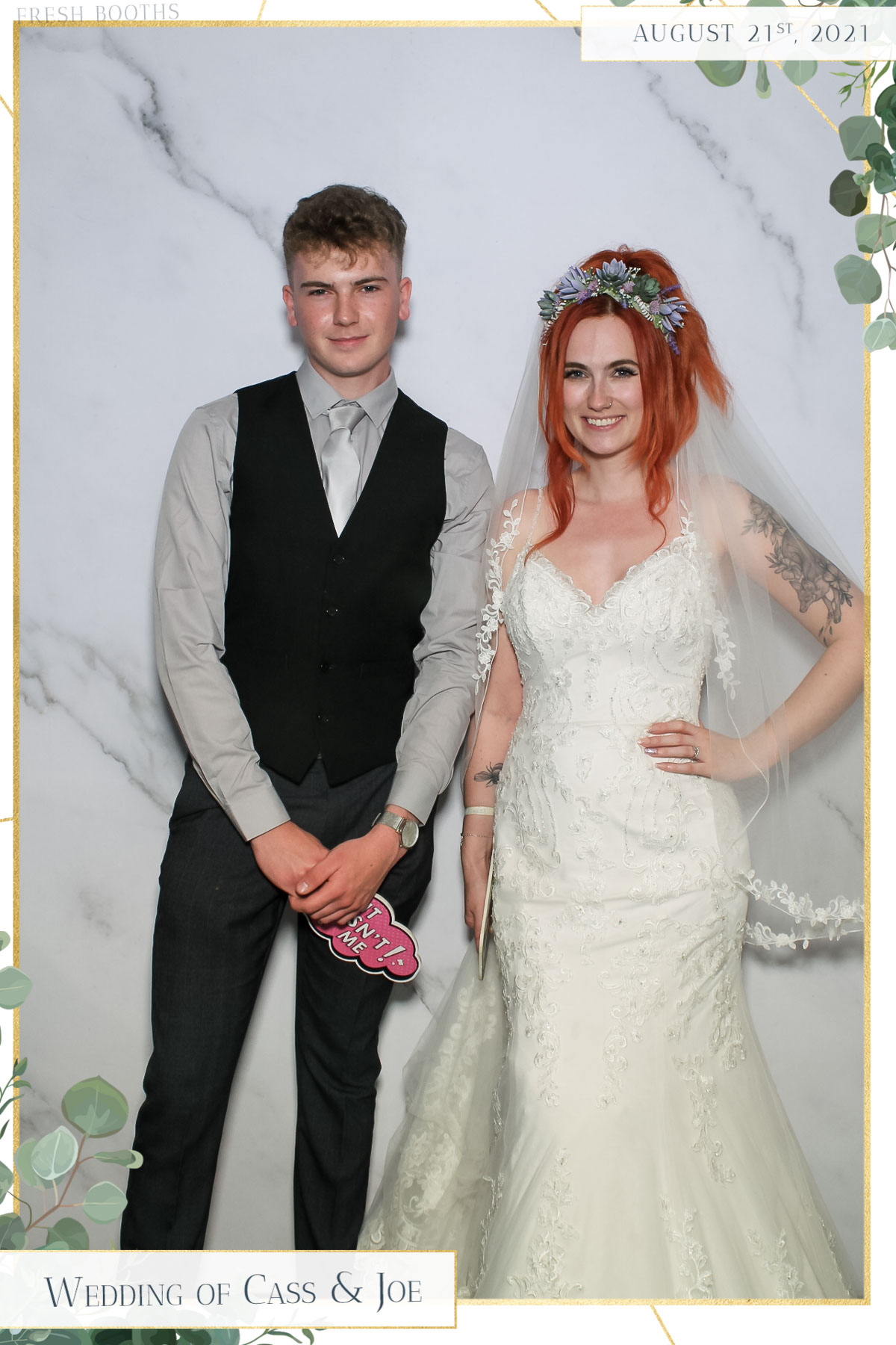 Cass & Joe Wedding - Selfie Mirror | View more photos from the event at gallery.freshbooths.com/u/FreshBooths/Cass-Joe-Wedding-Selfie-Mirror