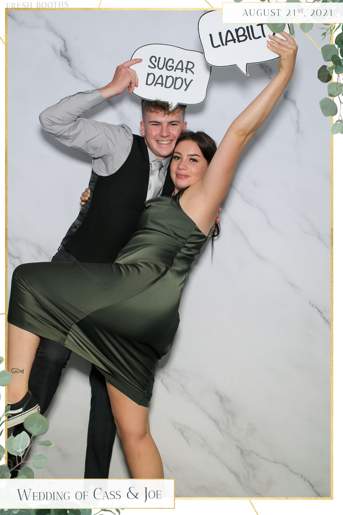 Cass & Joe Wedding - Selfie Mirror | View more photos from the event at gallery.freshbooths.com/u/FreshBooths/Cass-Joe-Wedding-Selfie-Mirror