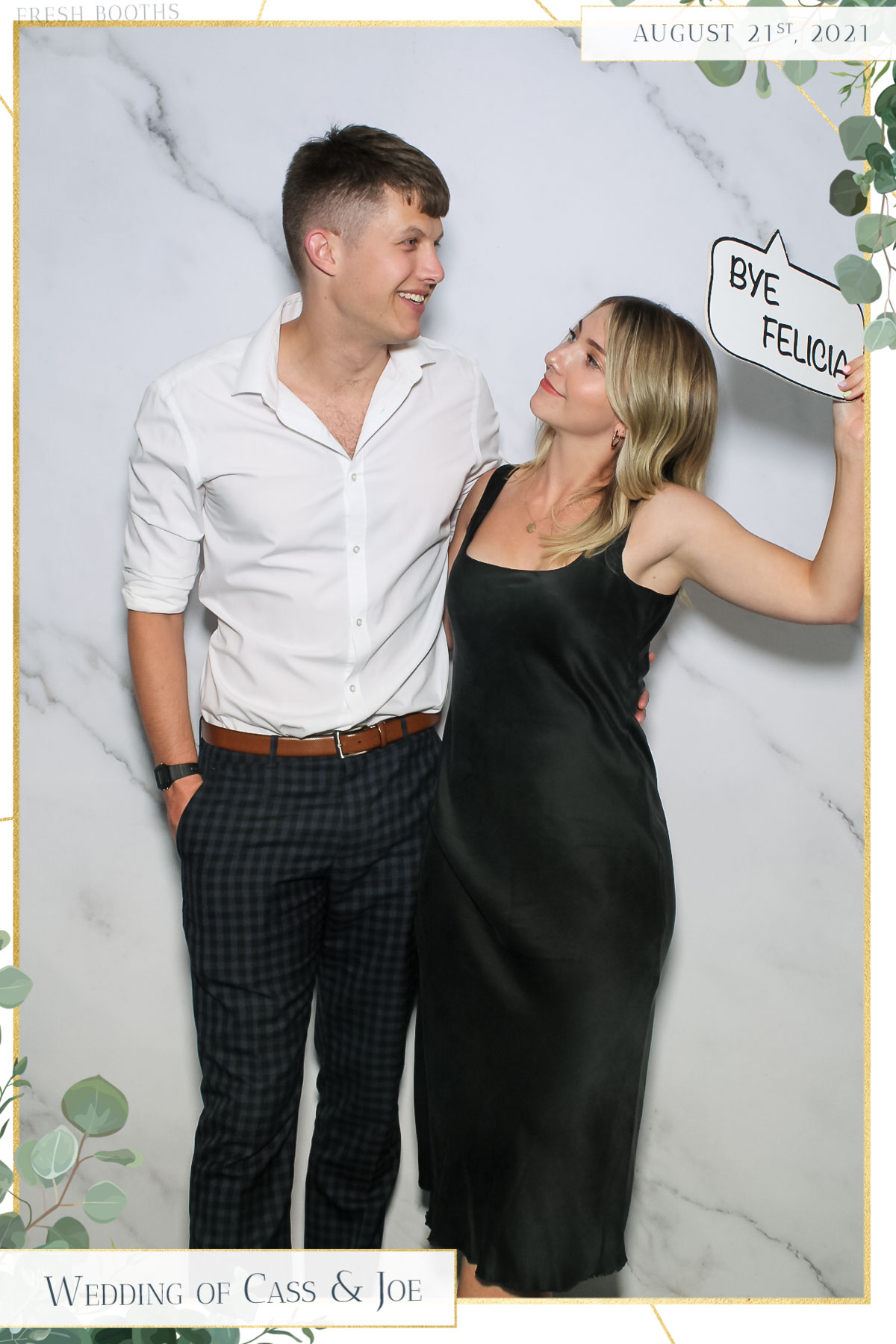 Cass & Joe Wedding - Selfie Mirror | View more photos from the event at gallery.freshbooths.com/u/FreshBooths/Cass-Joe-Wedding-Selfie-Mirror