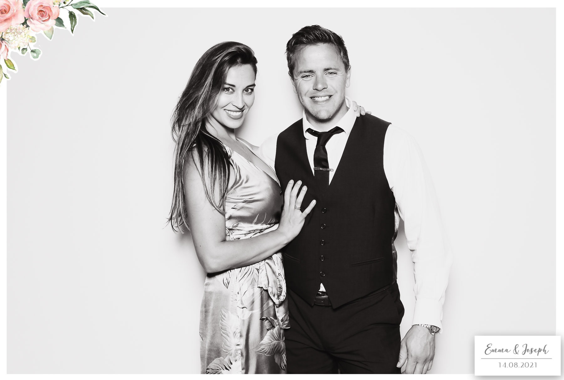 Emma & Joseph - Classic Open Booth (Beauty B&W) | View more photos from the event at gallery.freshbooths.com/u/FreshBooths/Emma-Joseph-Classic-Open-Booth-Beauty-BW
