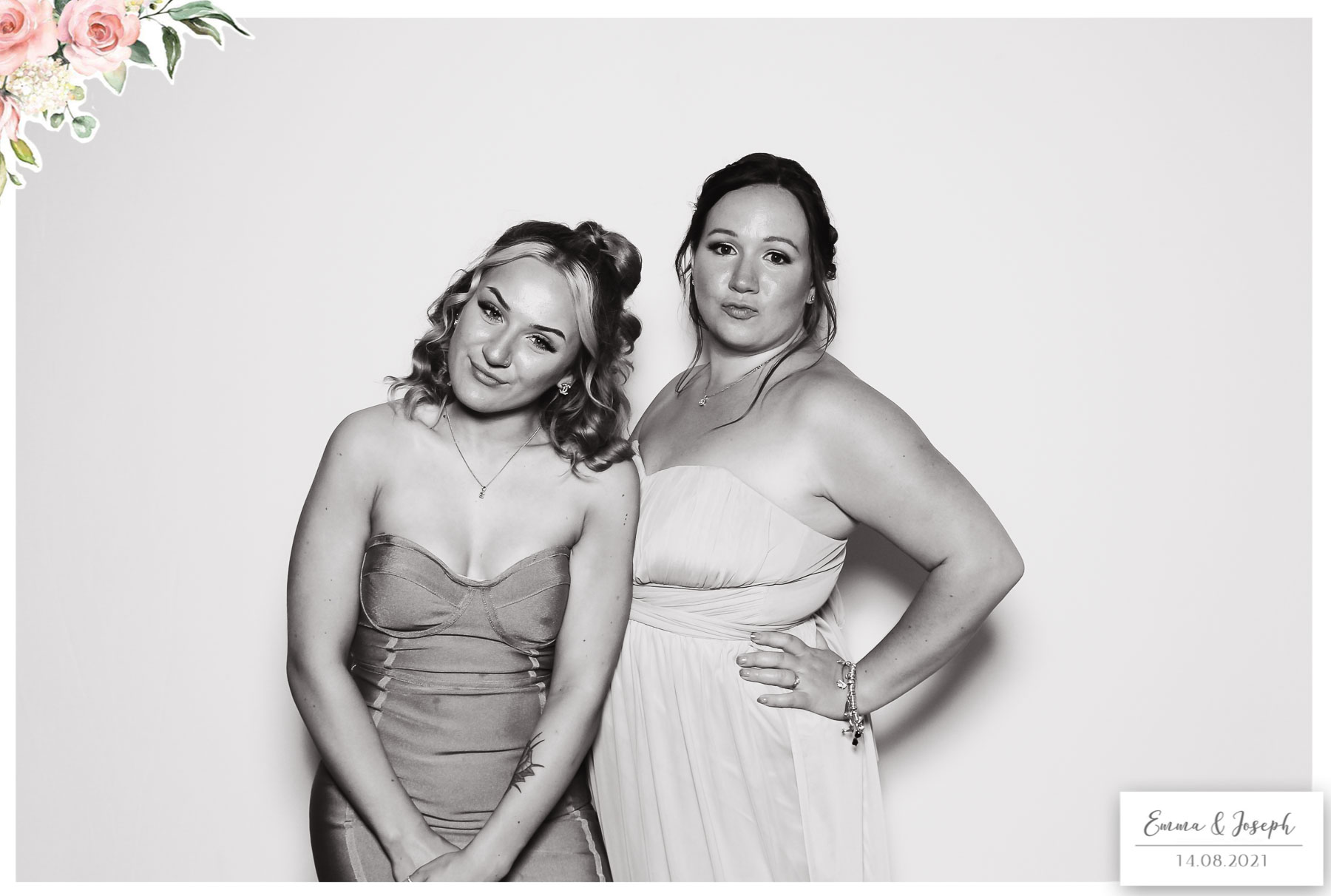 Emma & Joseph - Classic Open Booth (Beauty B&W) | View more photos from the event at gallery.freshbooths.com/u/FreshBooths/Emma-Joseph-Classic-Open-Booth-Beauty-BW
