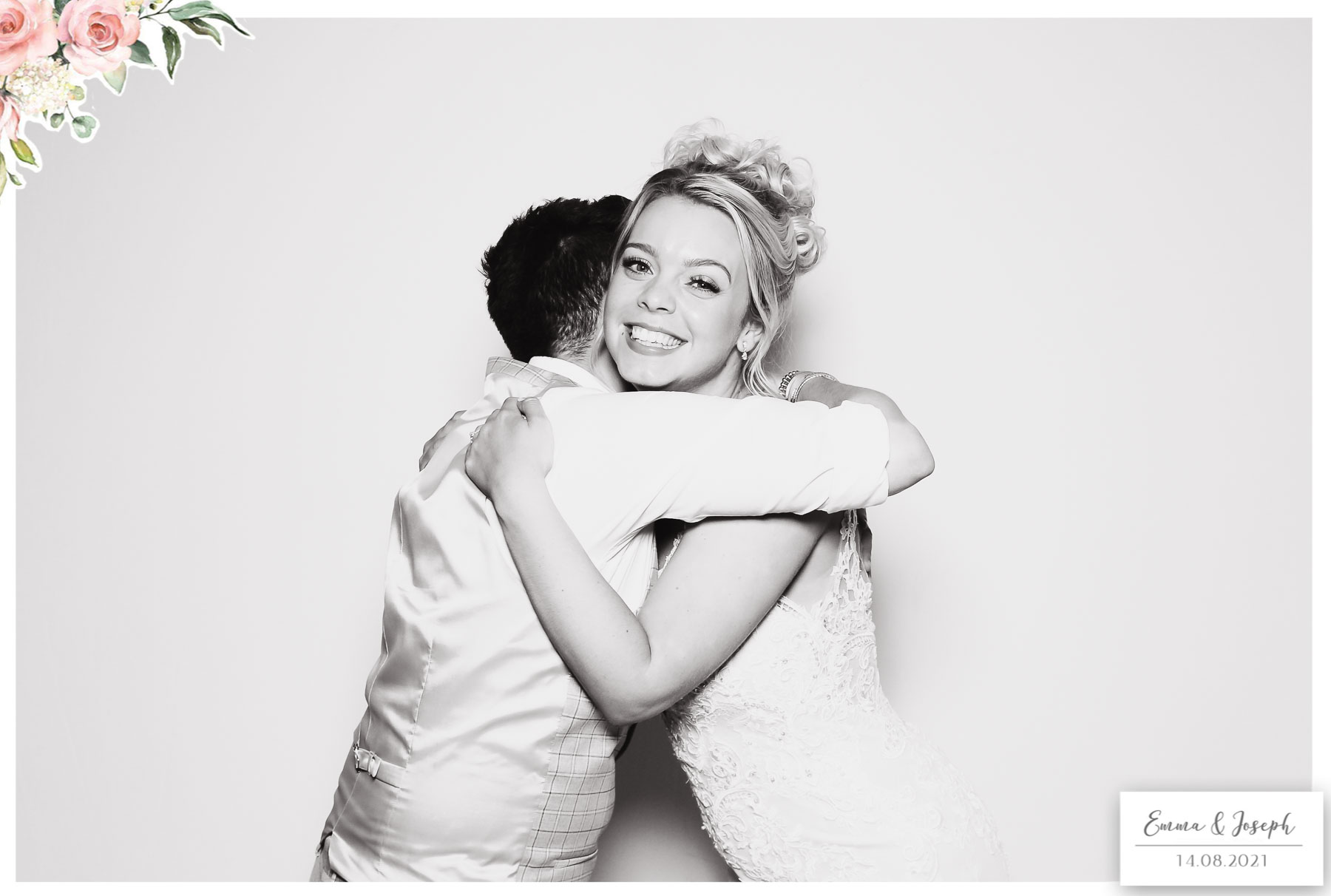 Emma & Joseph - Classic Open Booth (Beauty B&W) | View more photos from the event at gallery.freshbooths.com/u/FreshBooths/Emma-Joseph-Classic-Open-Booth-Beauty-BW